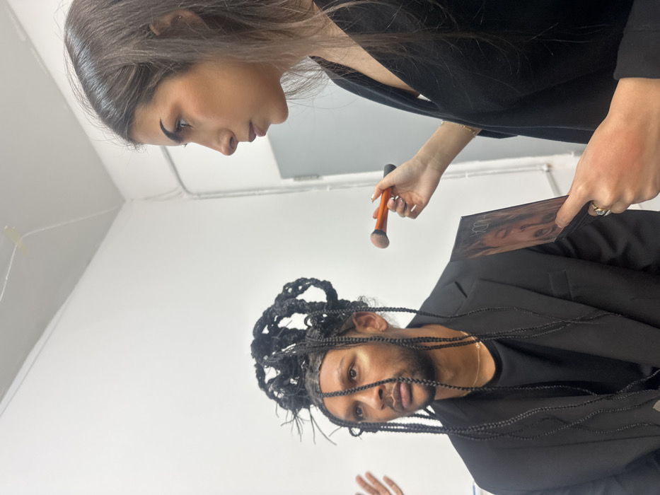 Creative photoshoot with makeup and portraits documented in Madrid