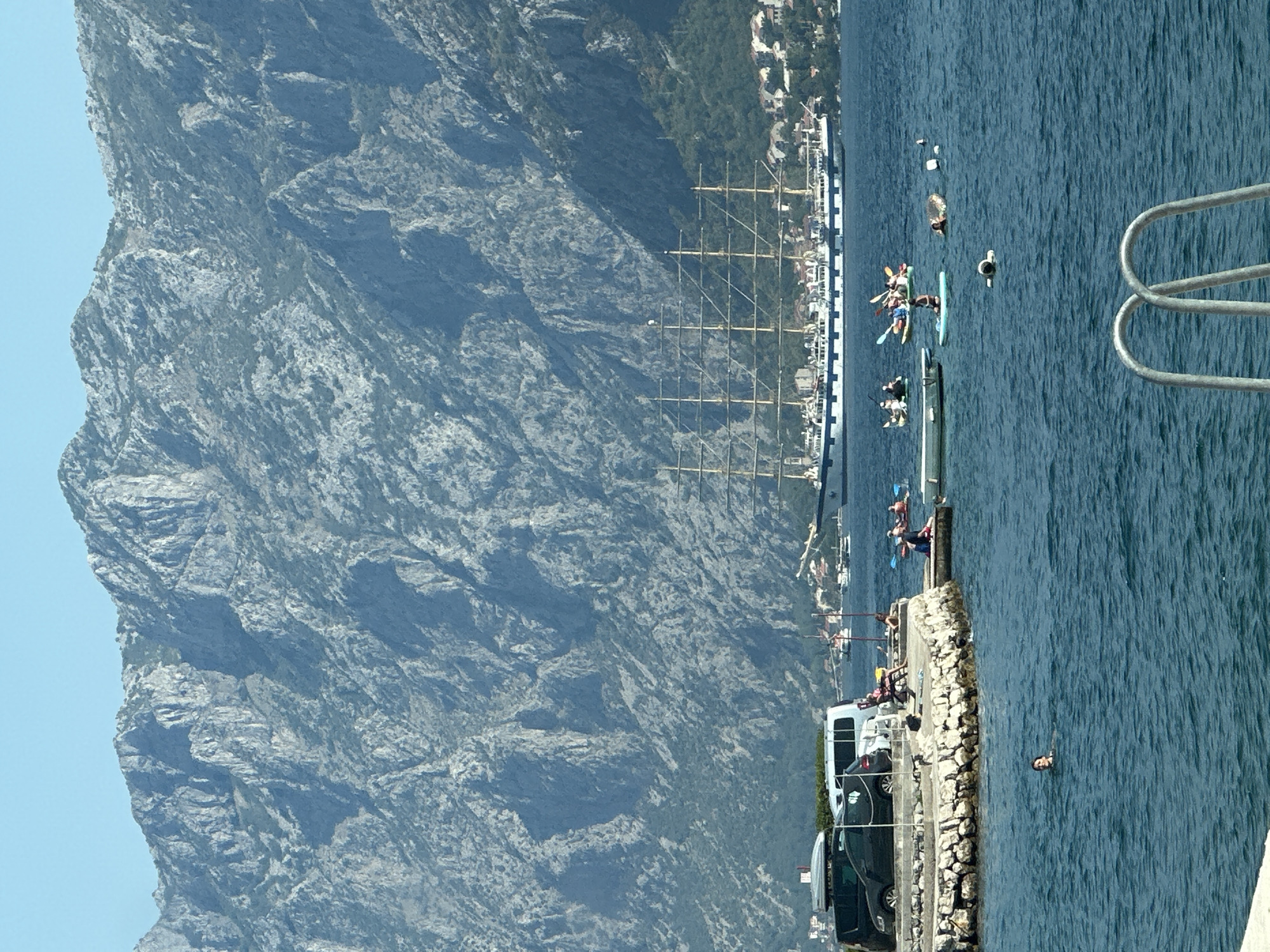 Tall ship anchored in Prčanj bay, Montenegro