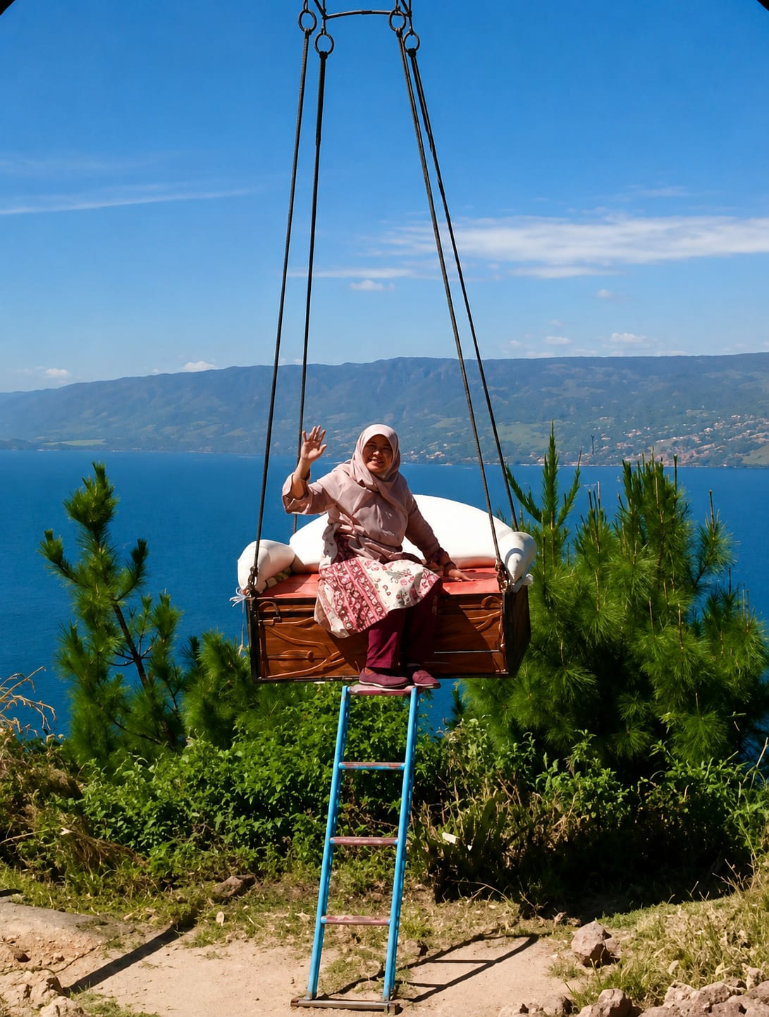 Lakeside viewpoint at Bukit Indah Simanja, Parik Sabungan