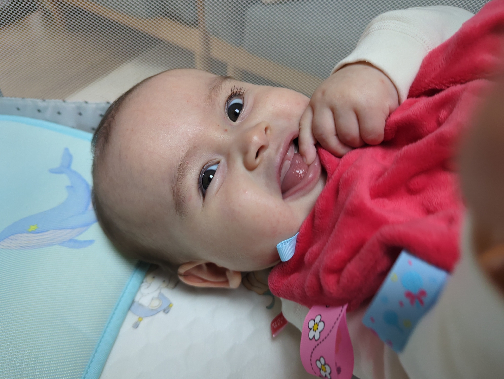 Baby's morning moments documented in Shunde District, China