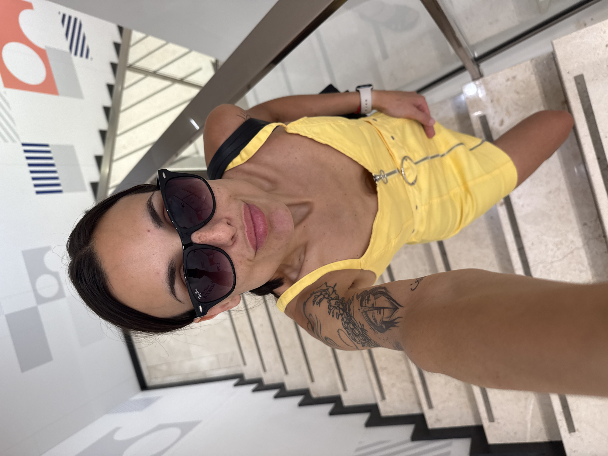 Woman documents day out in yellow dress across Pleven