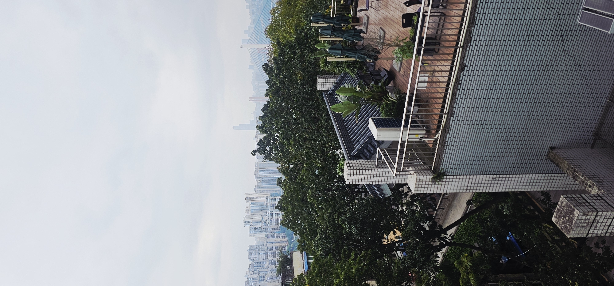 Early morning cityscape views captured in Shapingba District, China