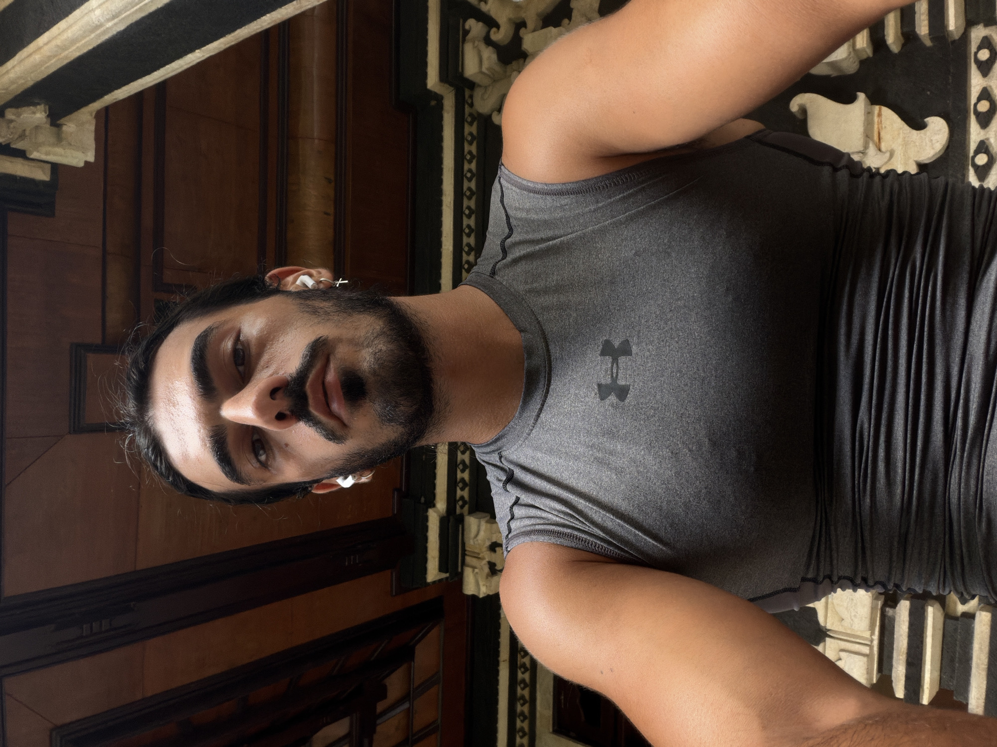 Man takes gym selfies in North Kuta Indonesia