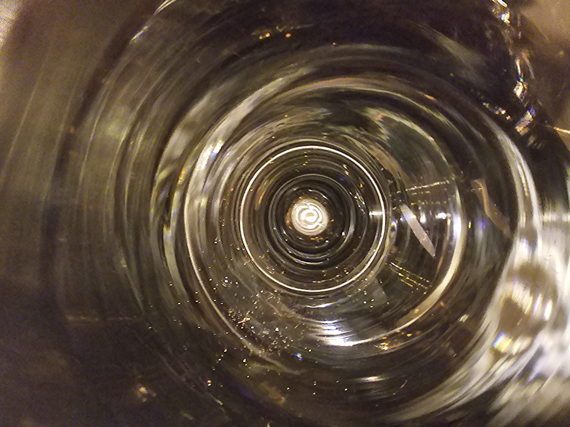 Glass vessel interior documented in Ota, Nigeria