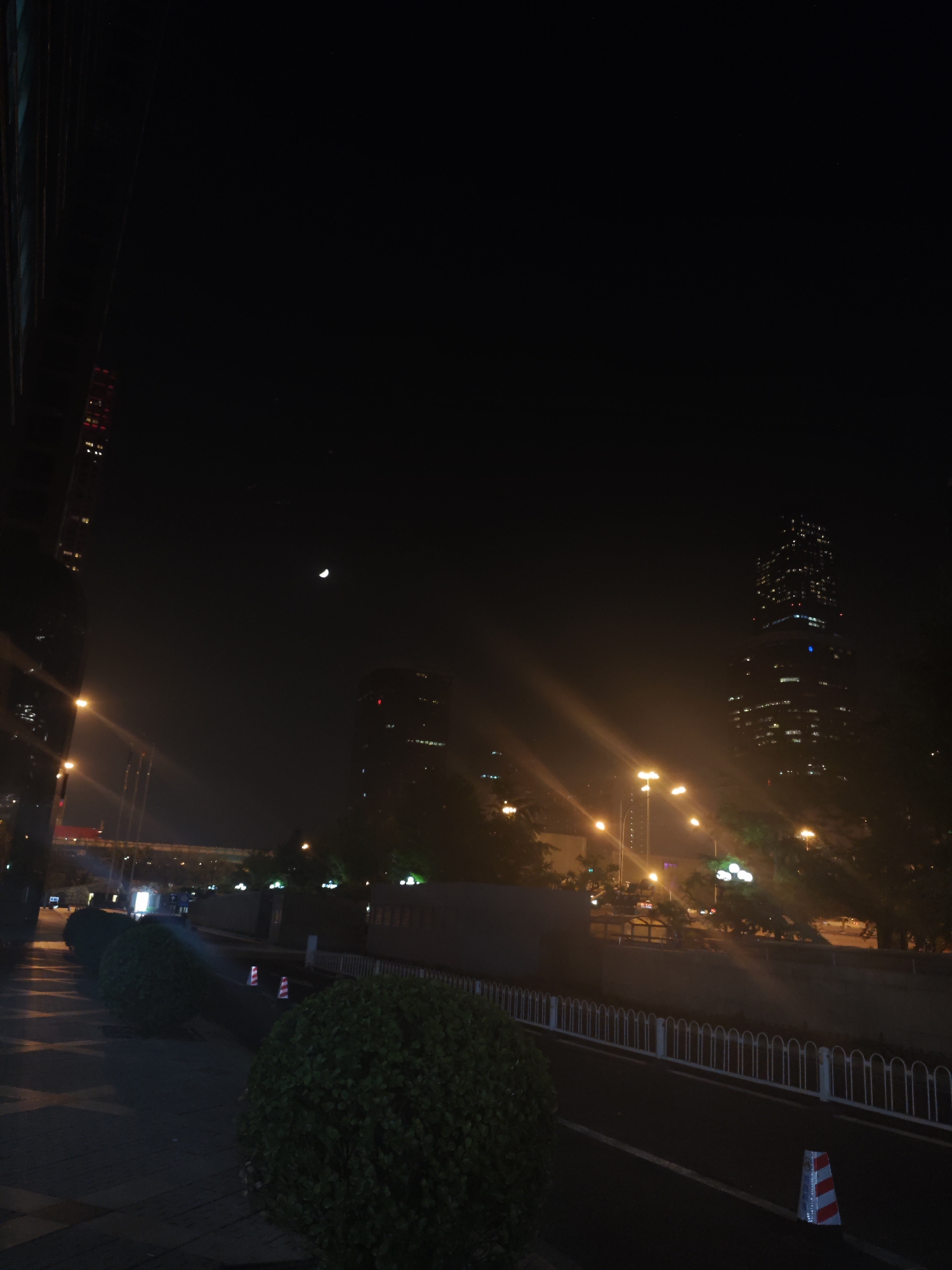 Nighttime urban scenes documented across Beijing's Chaoyang District