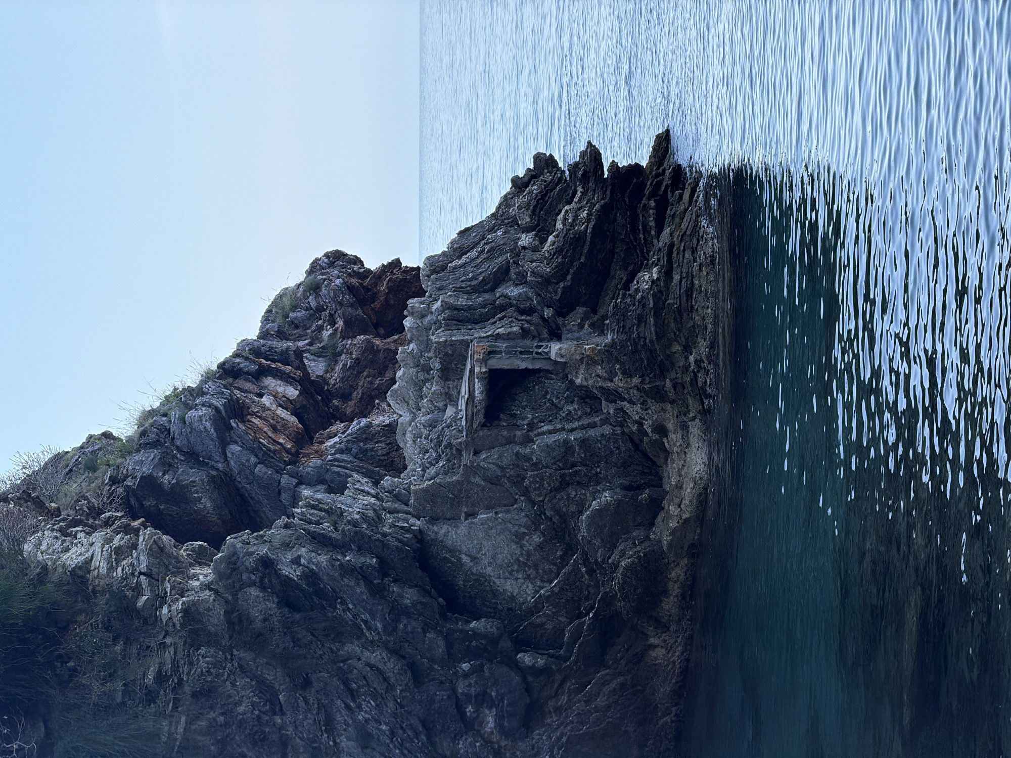 Coastal rock formations documented in Rafailovići, Montenegro