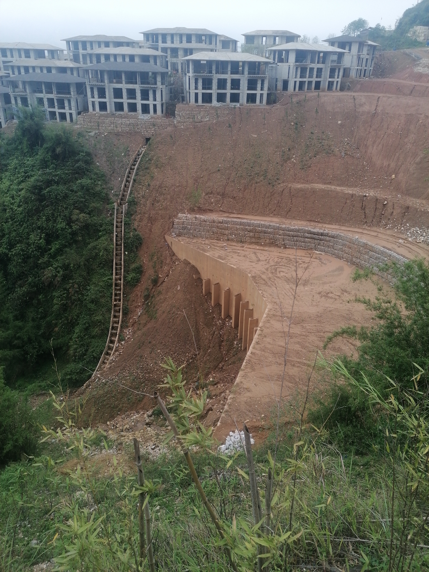 Construction site documented in mountainous Sa Pa Ward, Vietnam
