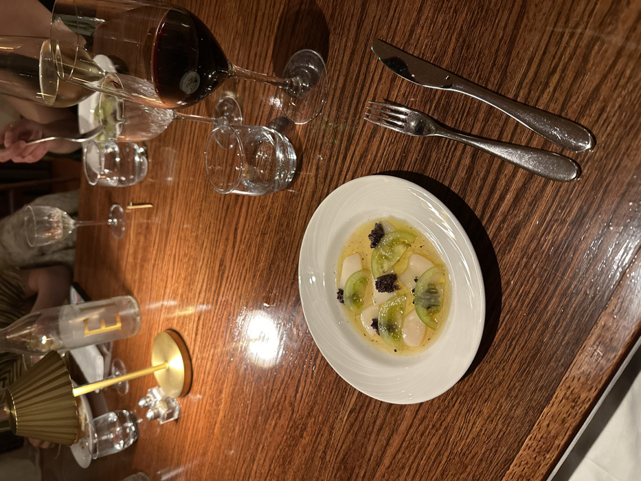 Diner documents evening meal at London's Wolseley restaurant