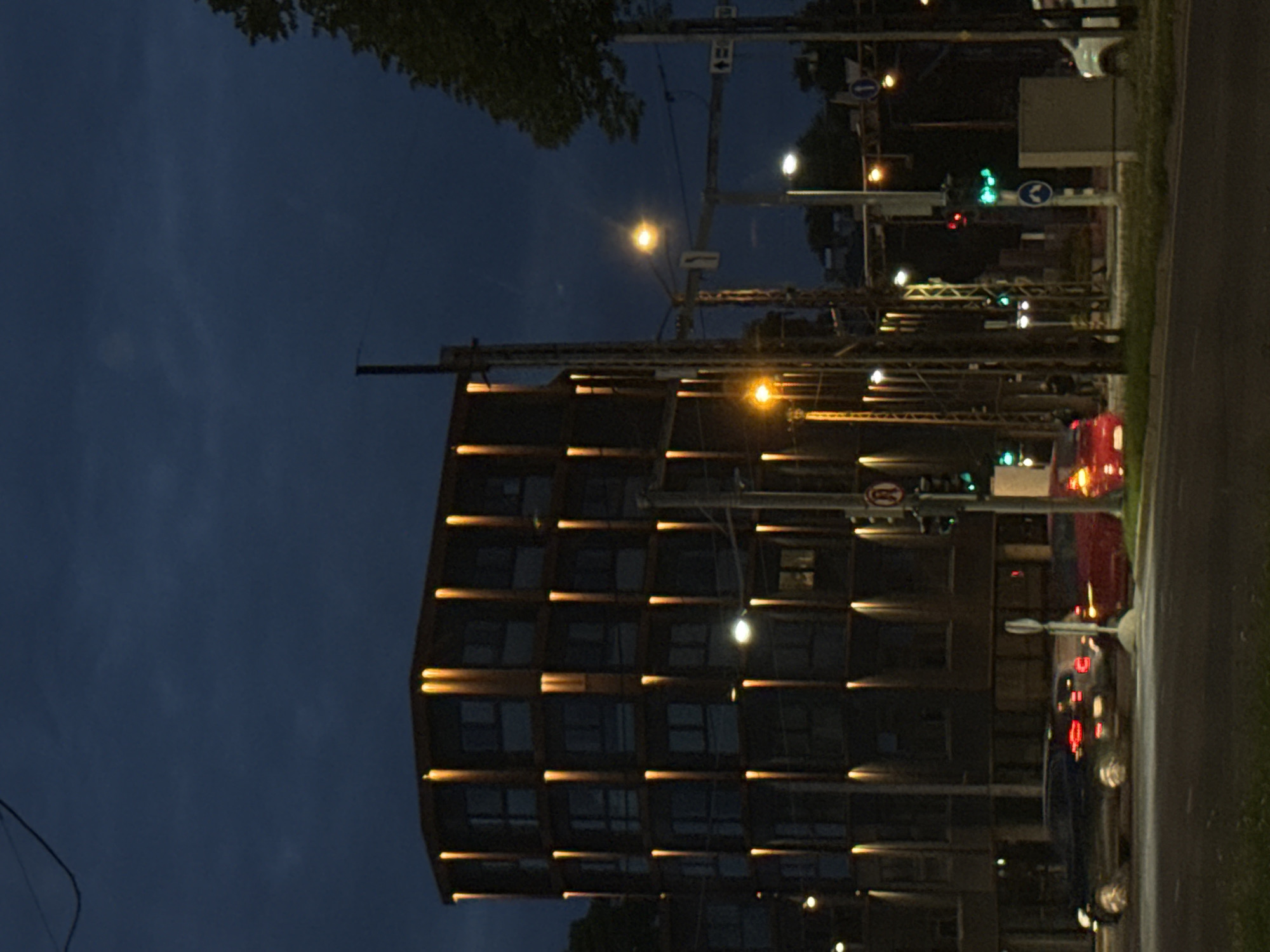 Tallinn by night: city streets, a fuel stop, and the ferry terminal