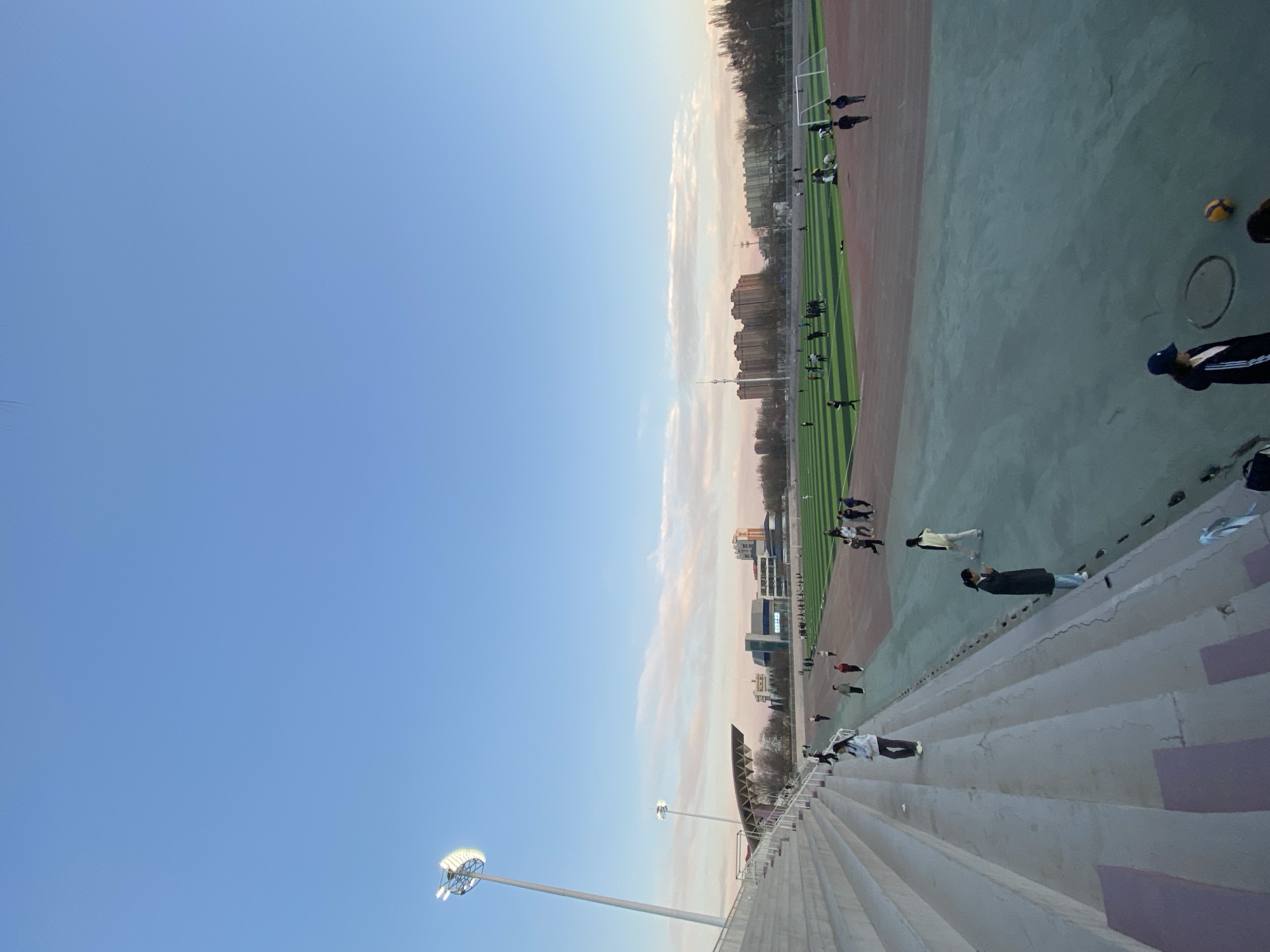 Stadium exercise activity captured in Linghe, China