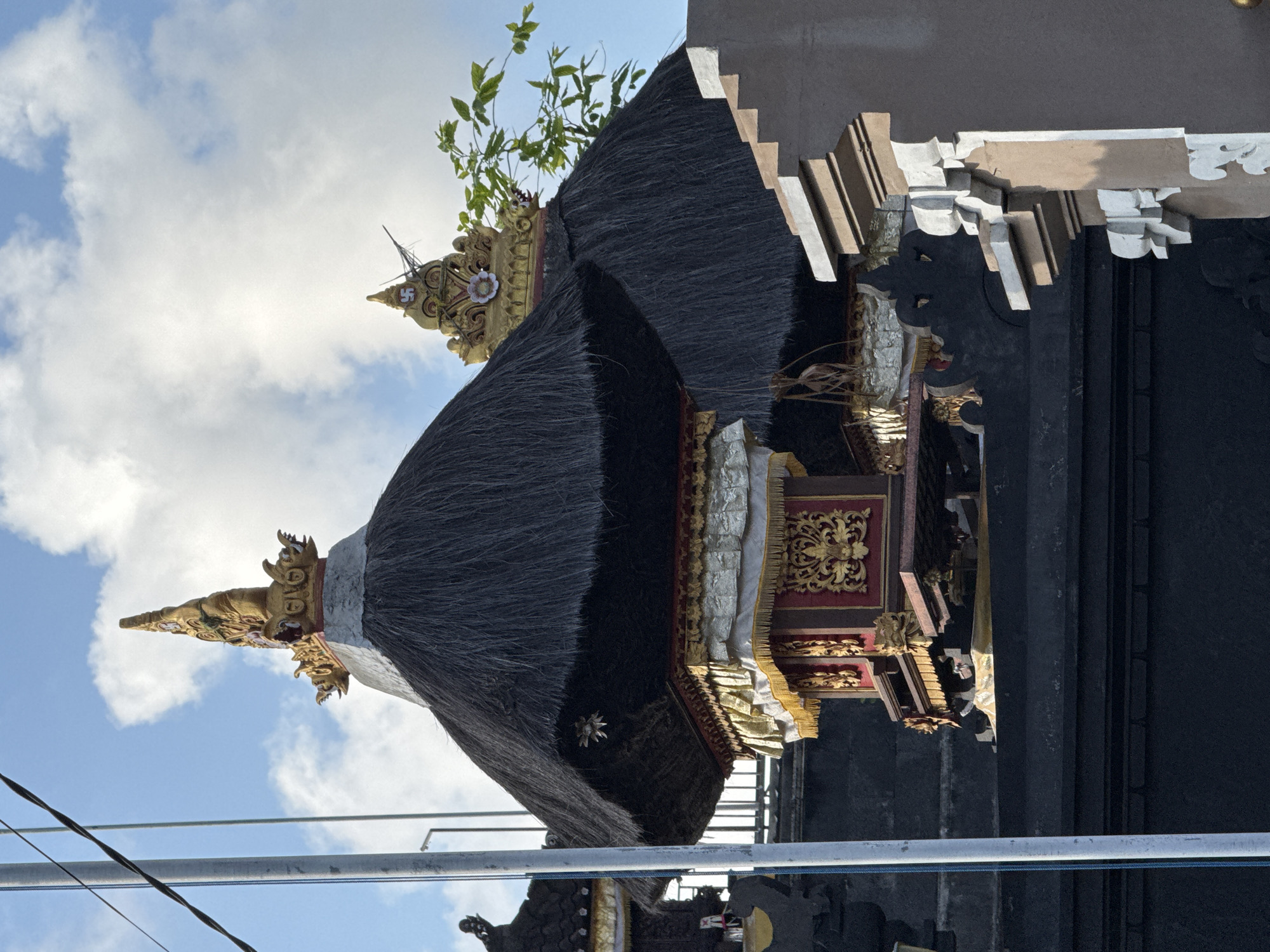 Morning scenes around Kuta temples and daily life