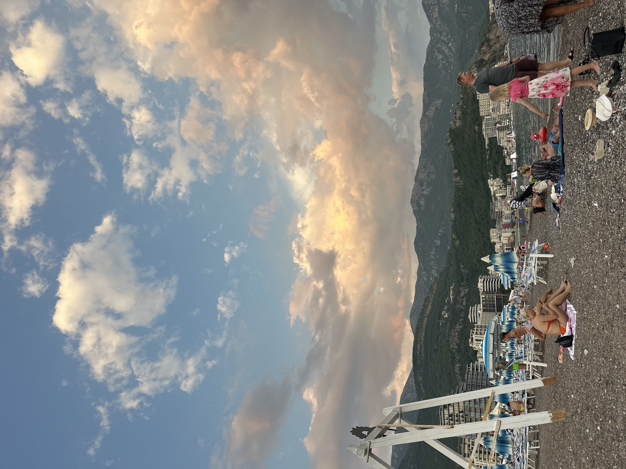 Summer afternoon along Montenegro's Budva Riviera coast