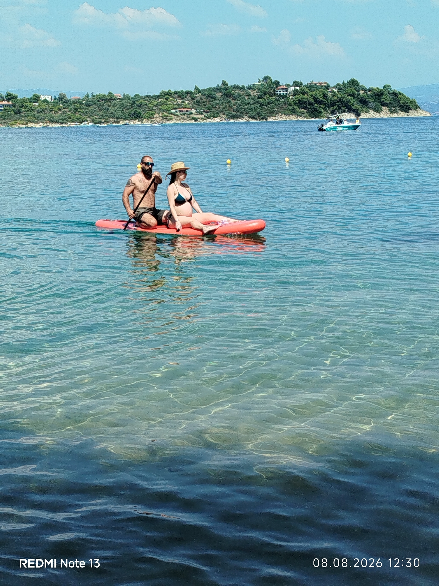 Summer beach day on the Sithonia coast, Greece