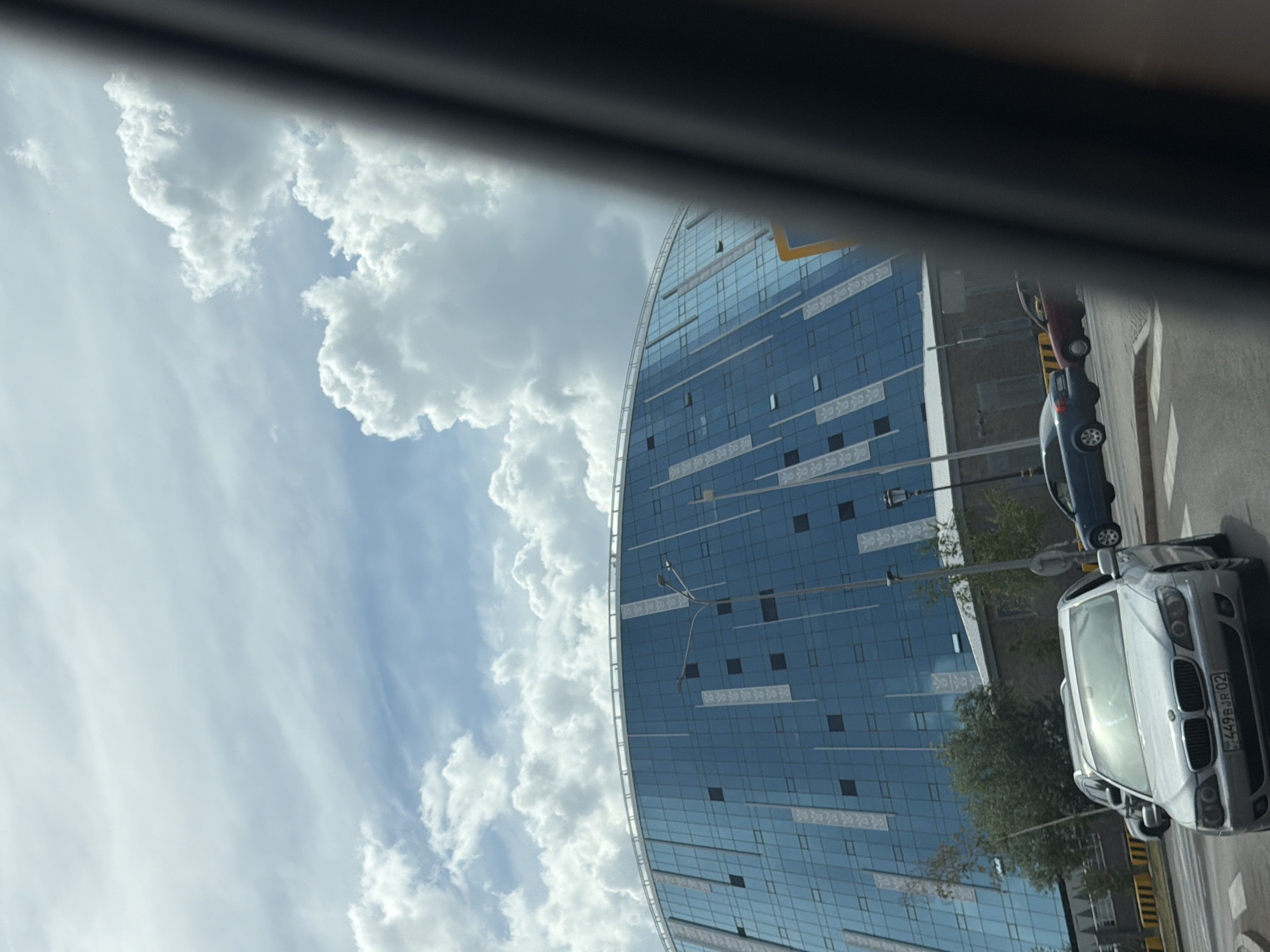 Street level and skyward in modern Astana, Kazakhstan