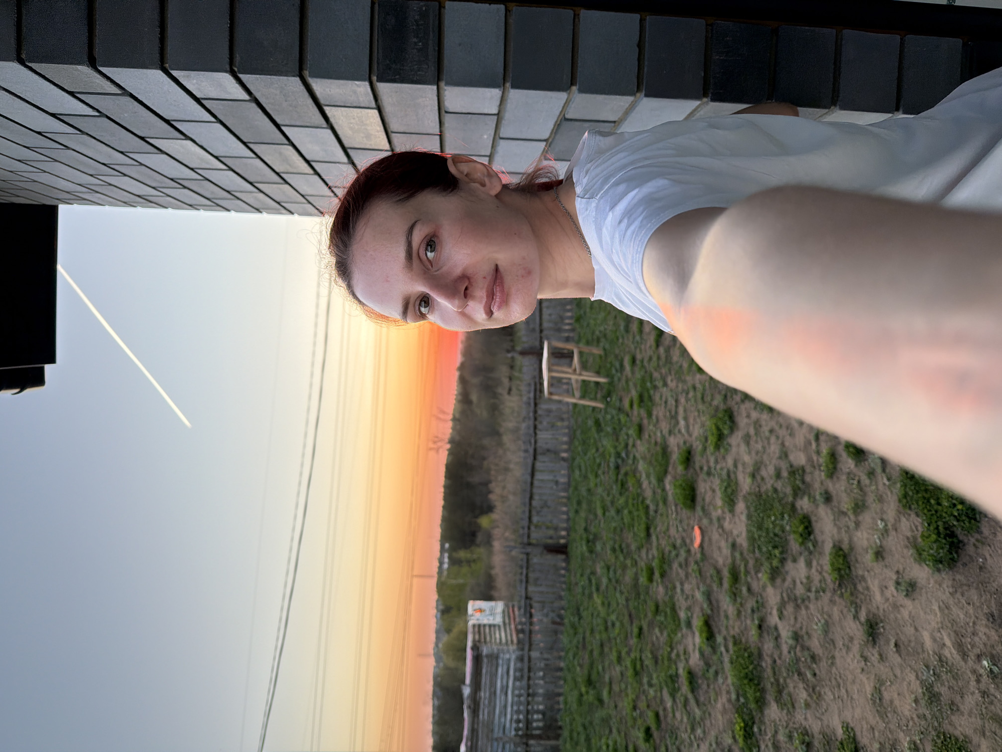 Sunset selfie moment captured in Chaikovsky, Russia