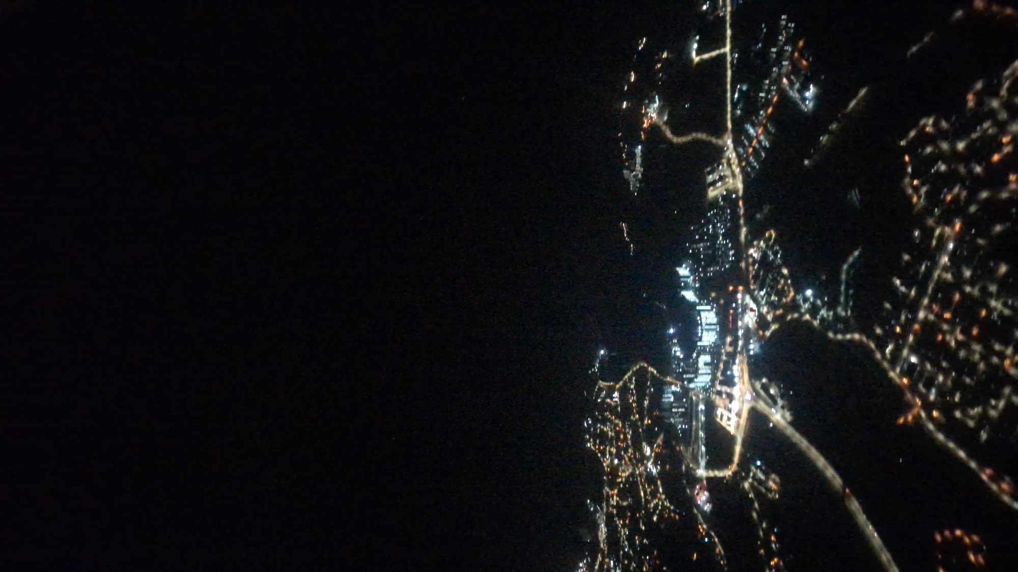 Aerial night photo captures Port Dickson coastal cityscape
