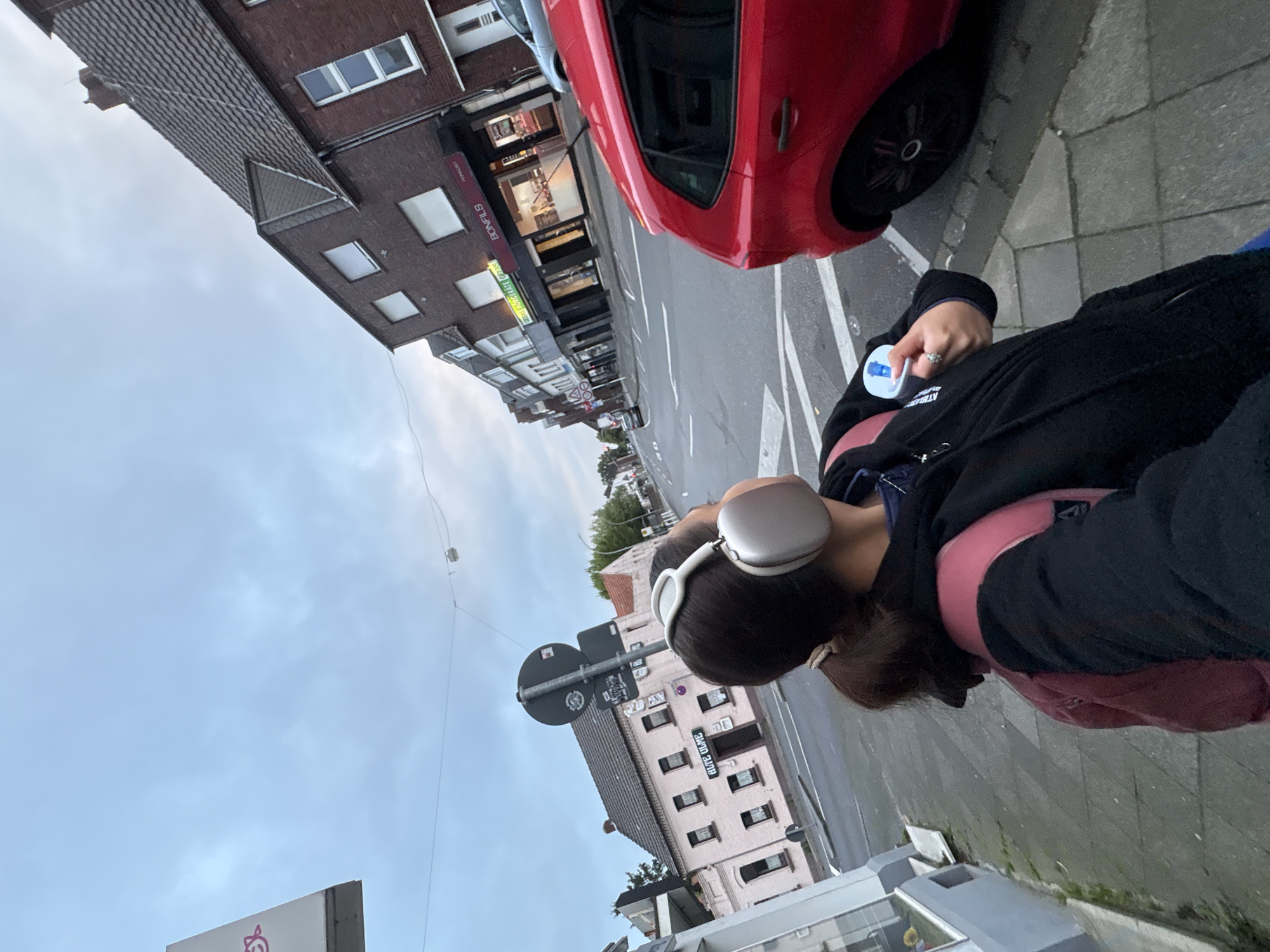 Early morning pedestrian spotted on Mönchengladbach street
