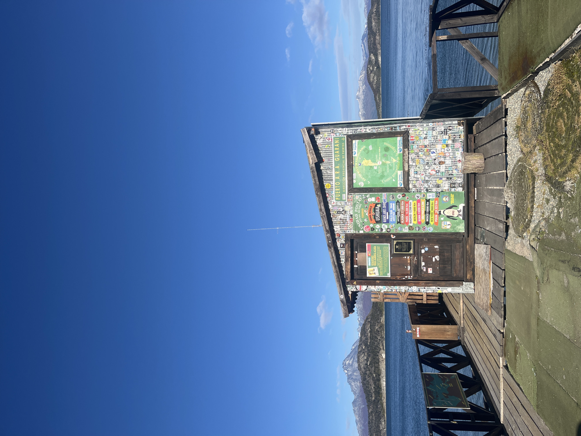 Tourist captures scenic Ushuaia landscapes during afternoon visit