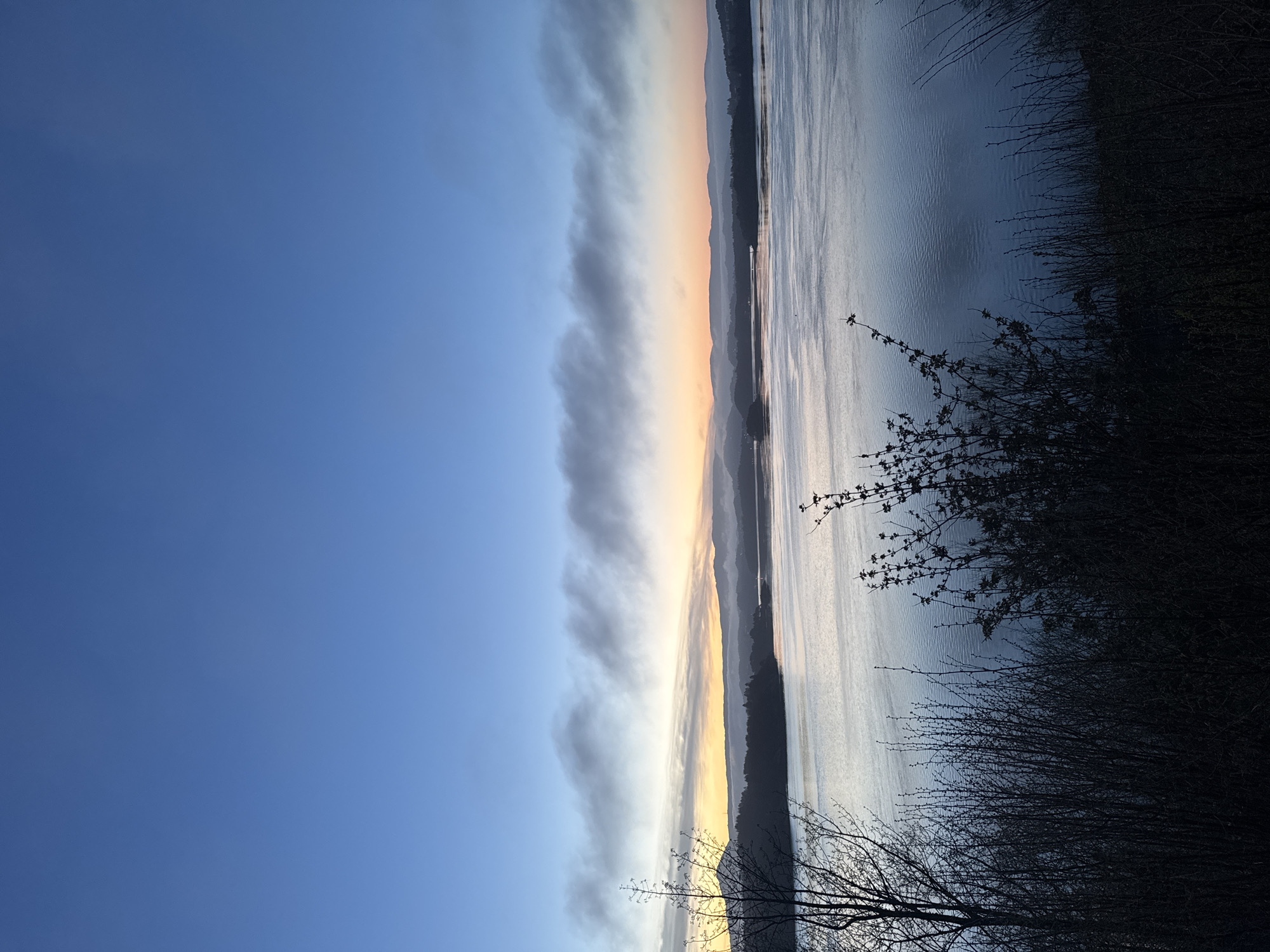 Dawn landscape with colorful sky transition observed in Norway