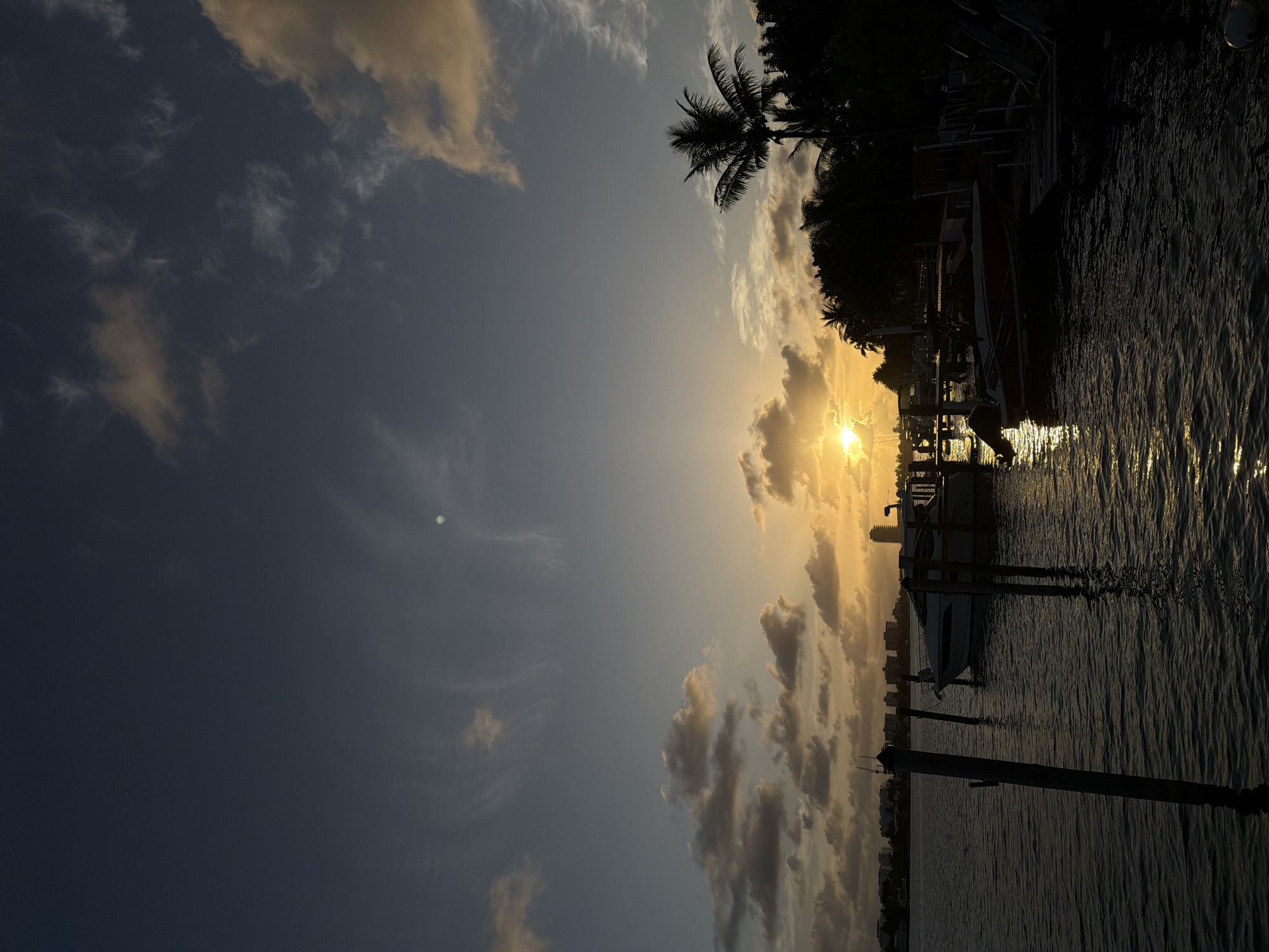 Sunset captured by witnesses at Miami Beach waterfront