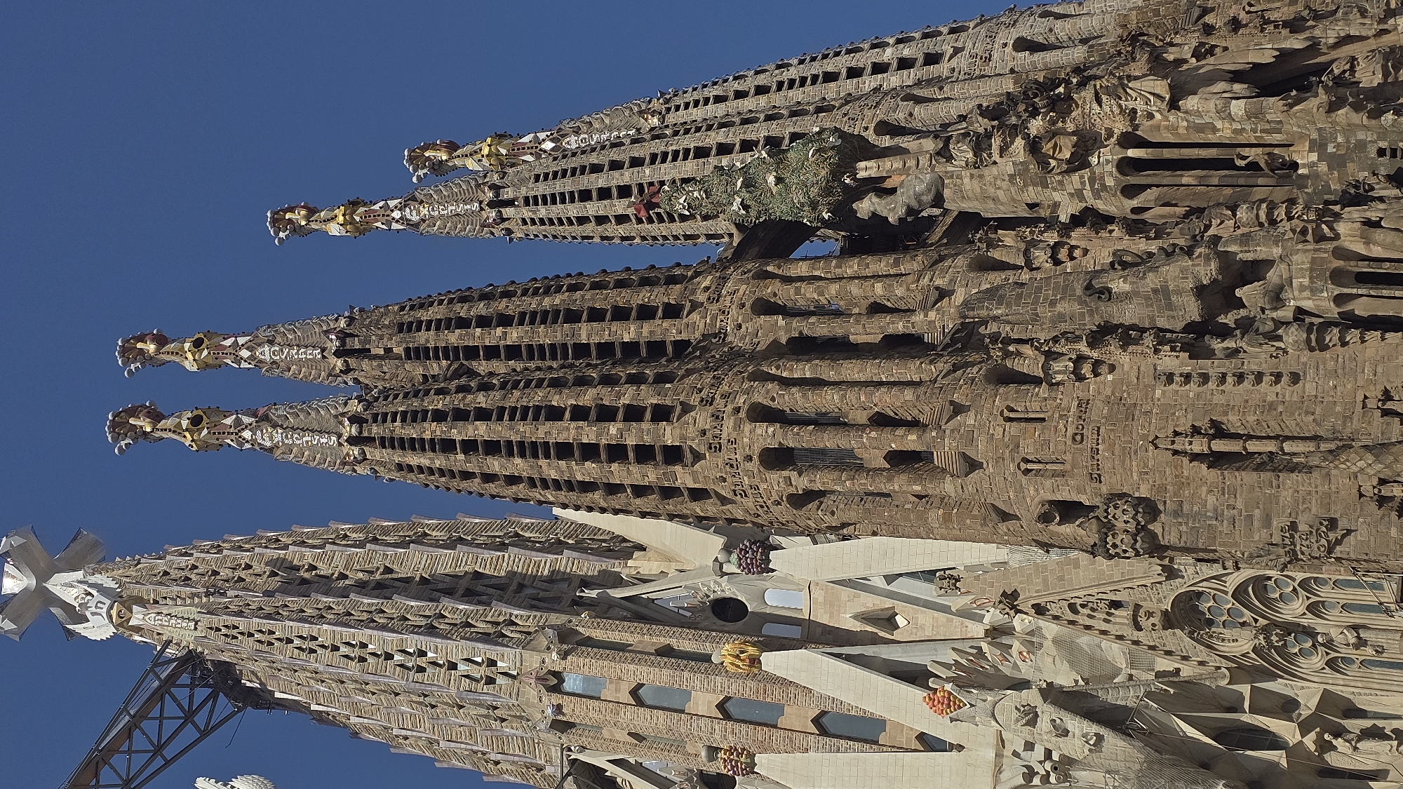Sagrada Família up close, still under construction