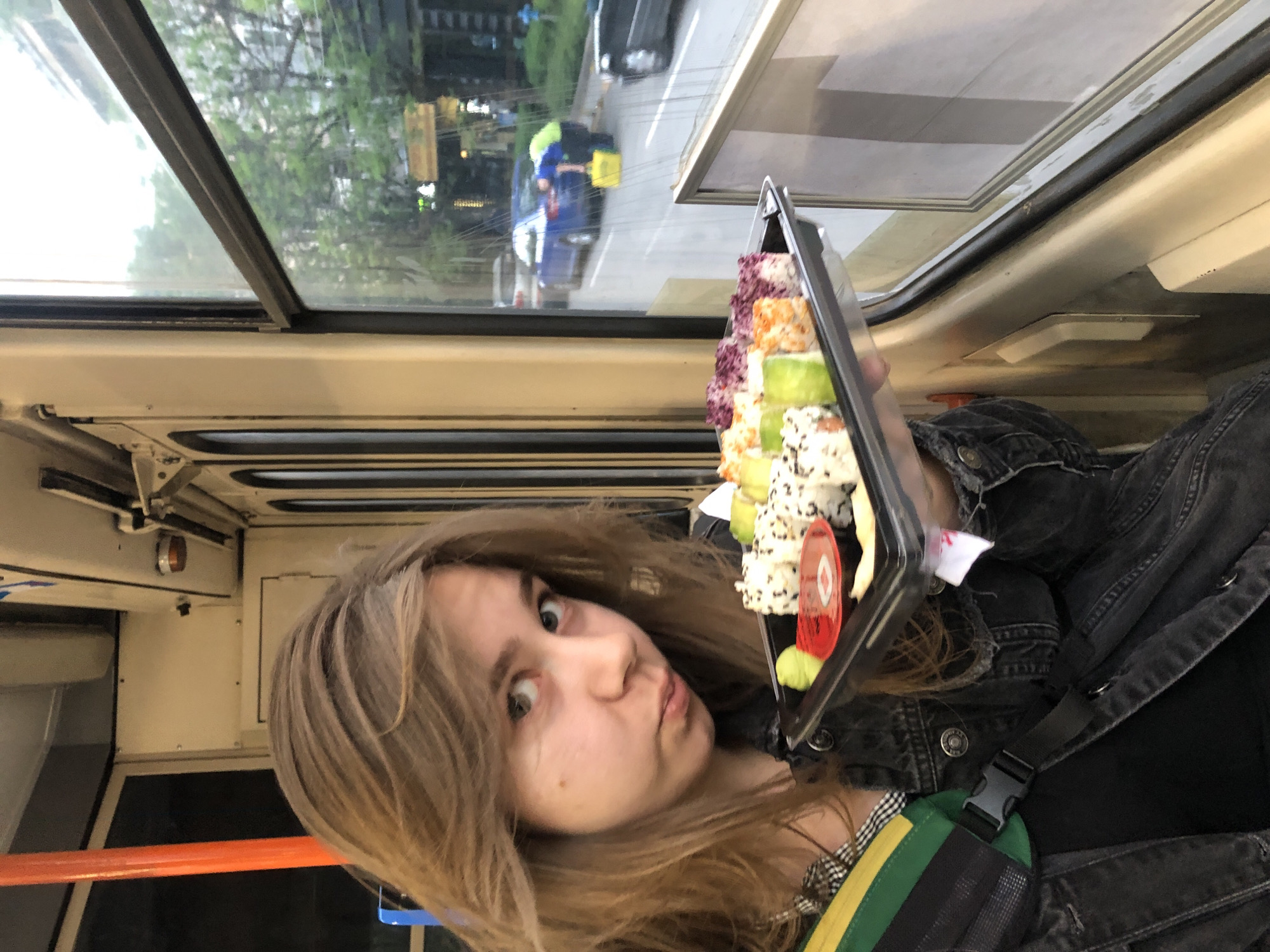 Woman's evening commute and grocery shopping documented in Sofia