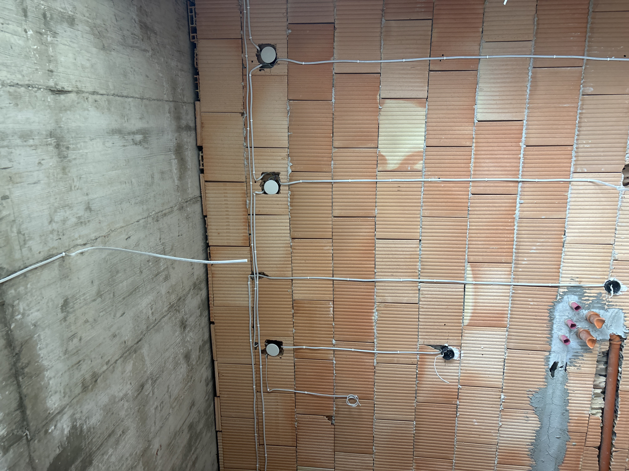 Building construction with electrical work documented in Burgas