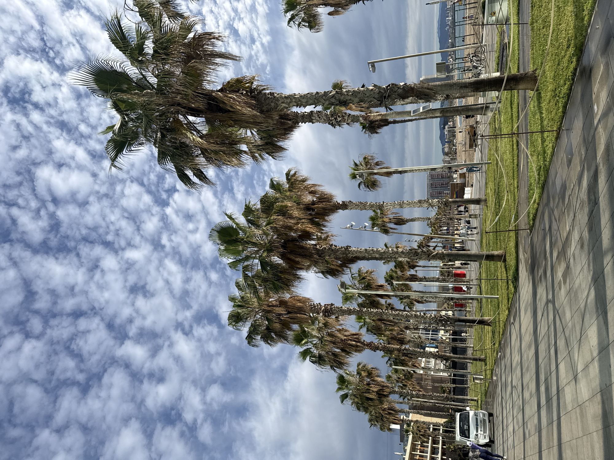 Morning scenes captured along Barcelona's Barceloneta Beach walkways