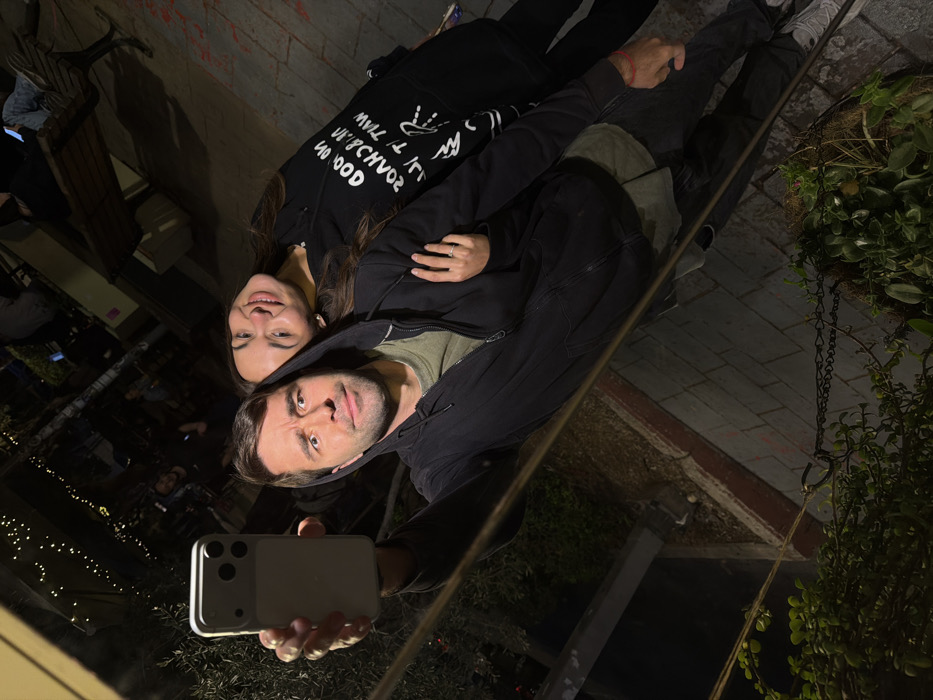 Couple's evening date documented across Tel Aviv locations
