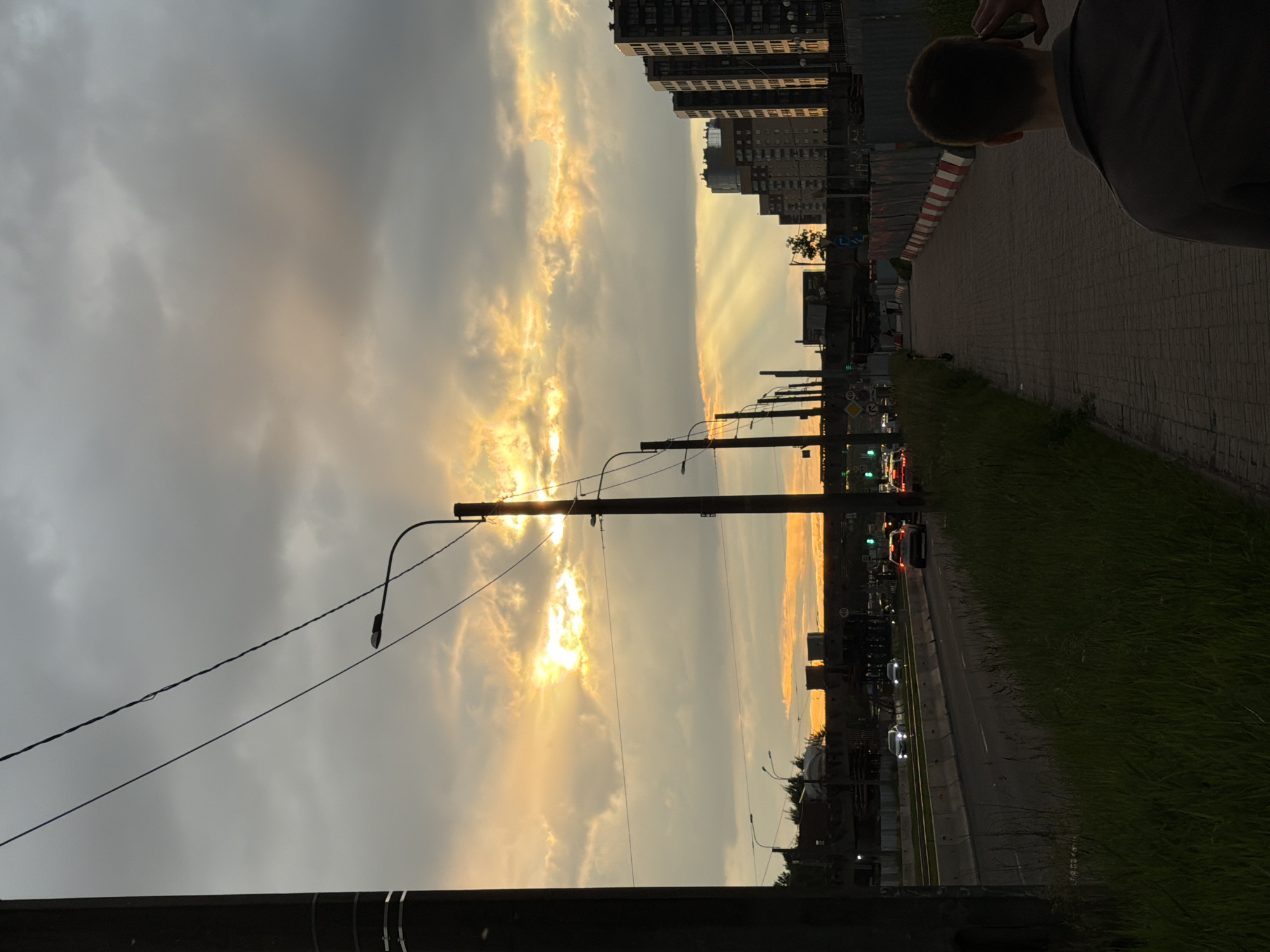 Sunset and conversation captured in Saint Petersburg