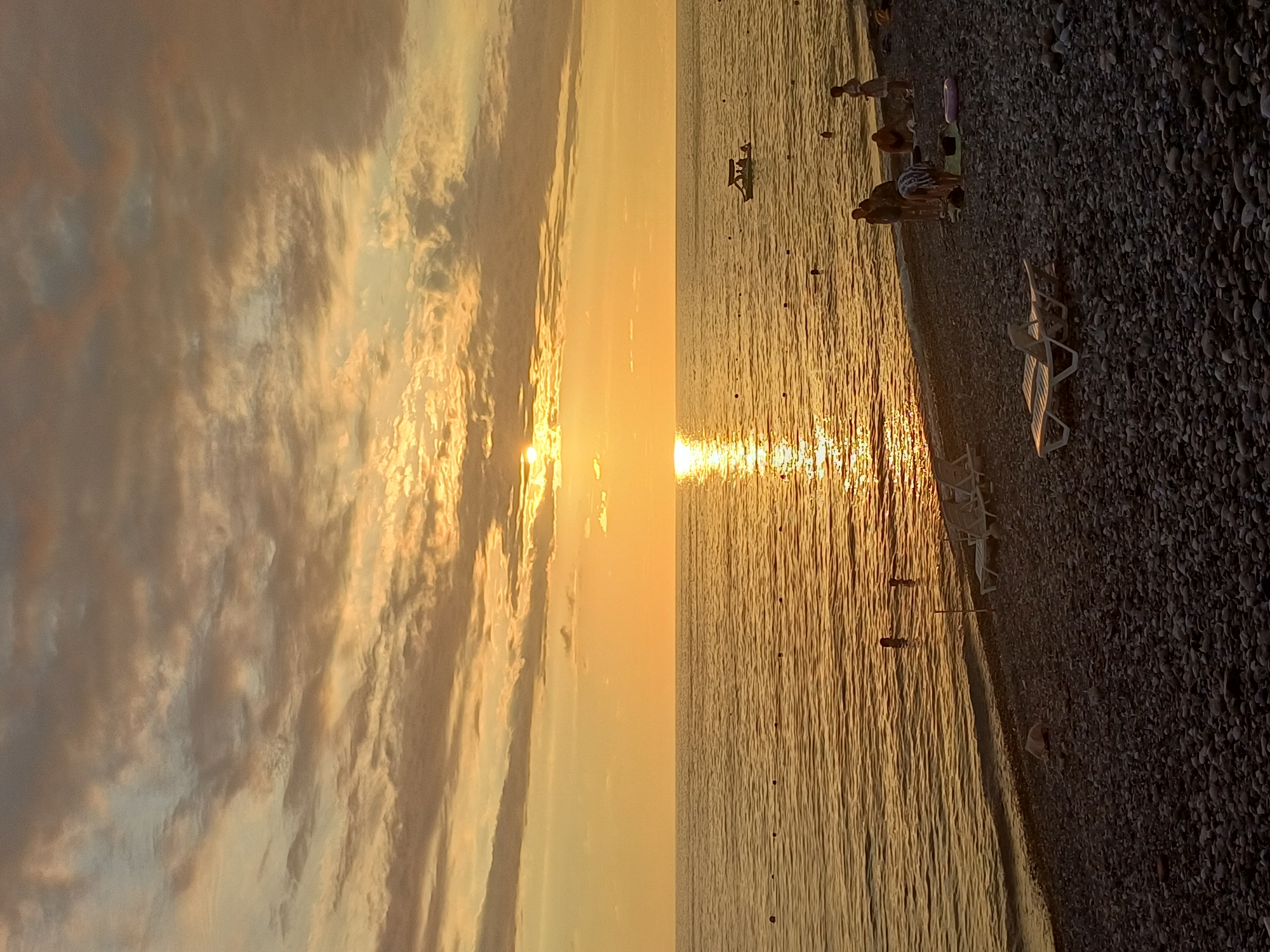 Golden hour sunset over the Black Sea, Sochi