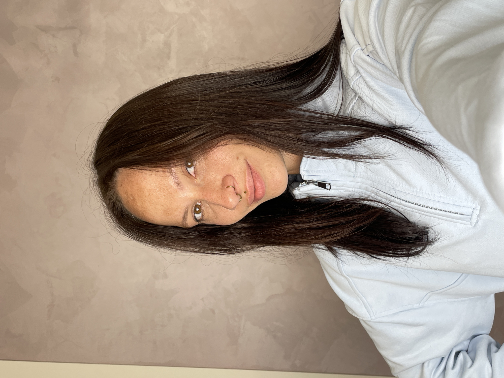 Portrait of smiling young woman photographed in Izhevsk