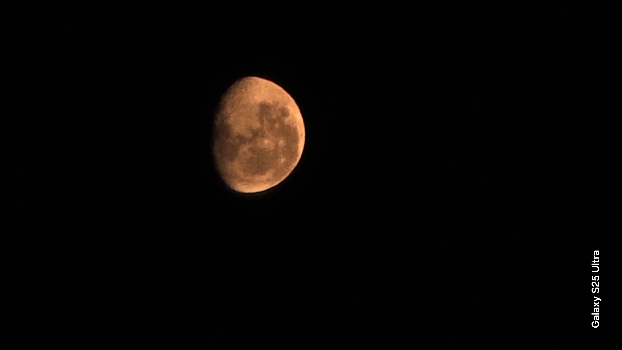 Orange moon sighted through trees at Vietnam heritage area