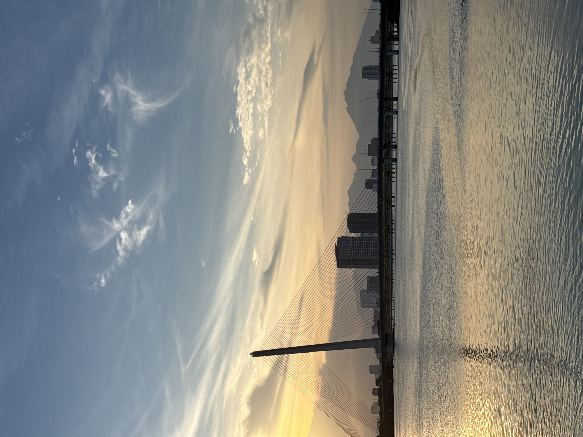 Da Nang's Han River waterfront at golden hour