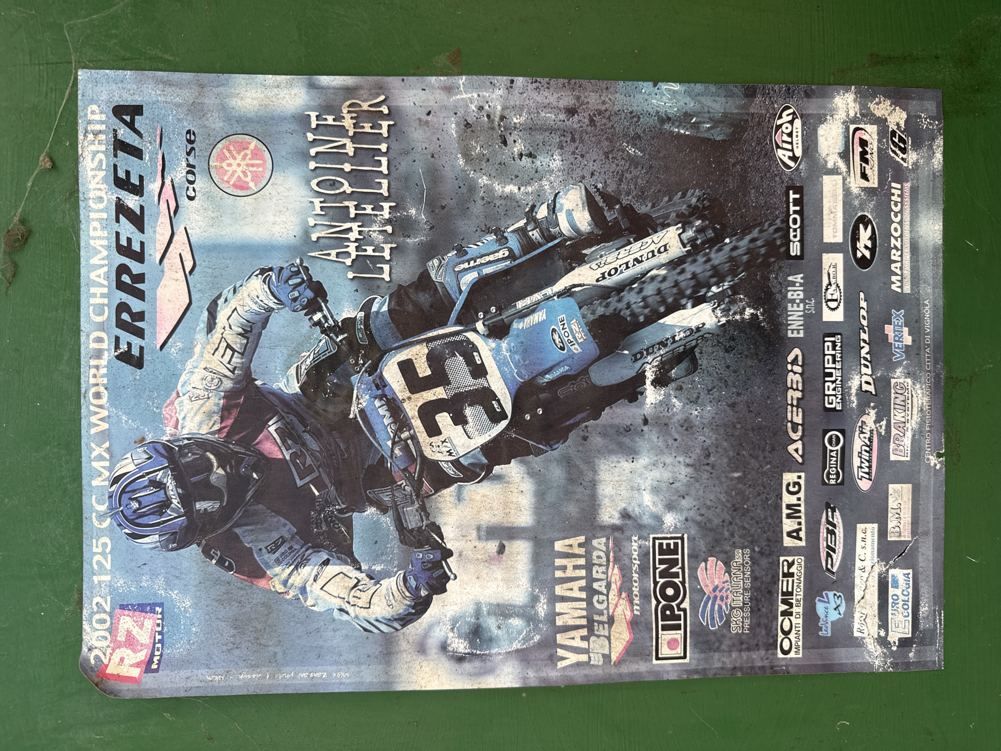 Motocross memorabilia spotted in Bulgarian town includes vintage poster, numbered bike