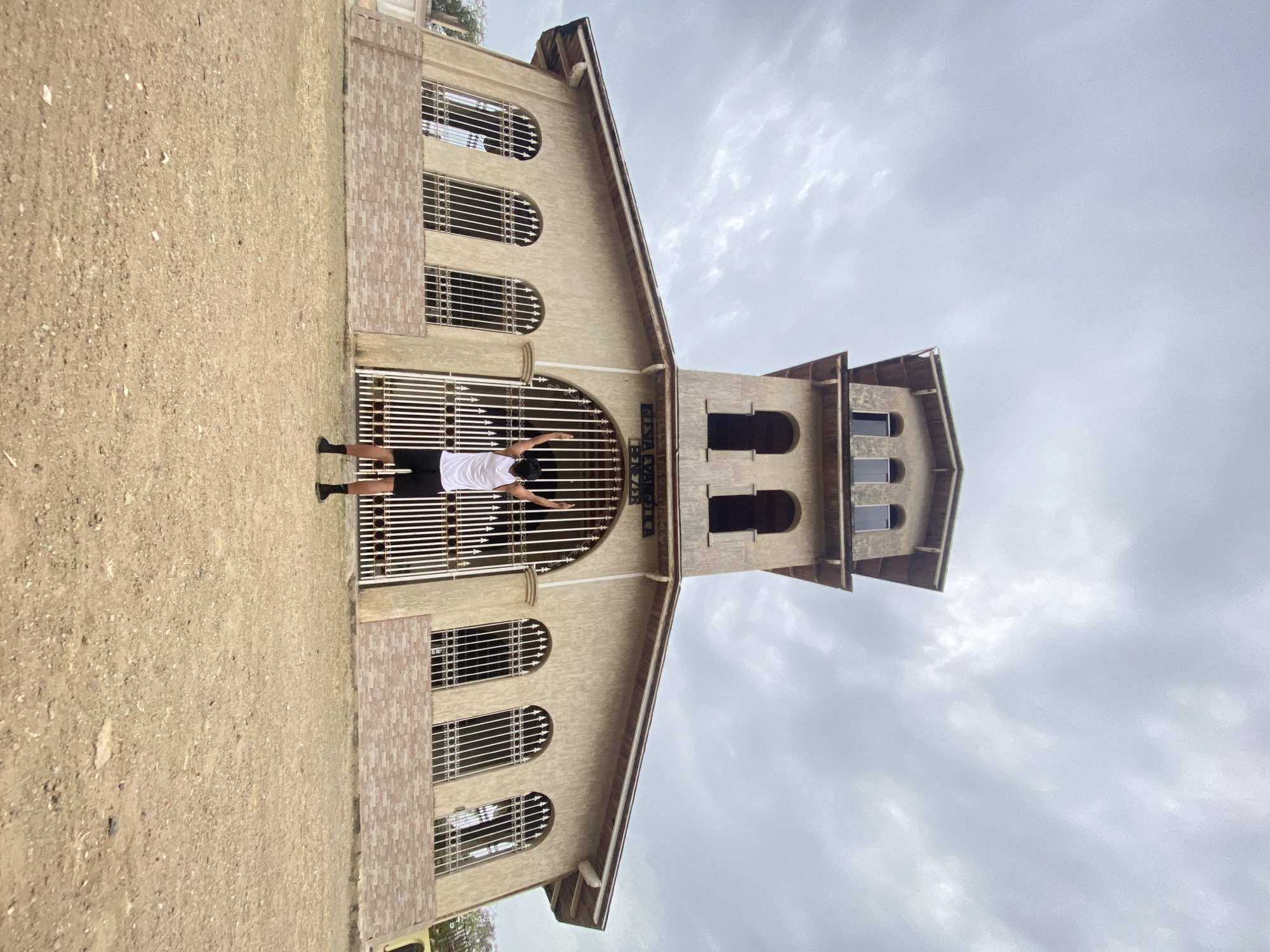 Person documented exploring Juan Griego under overcast evening skies