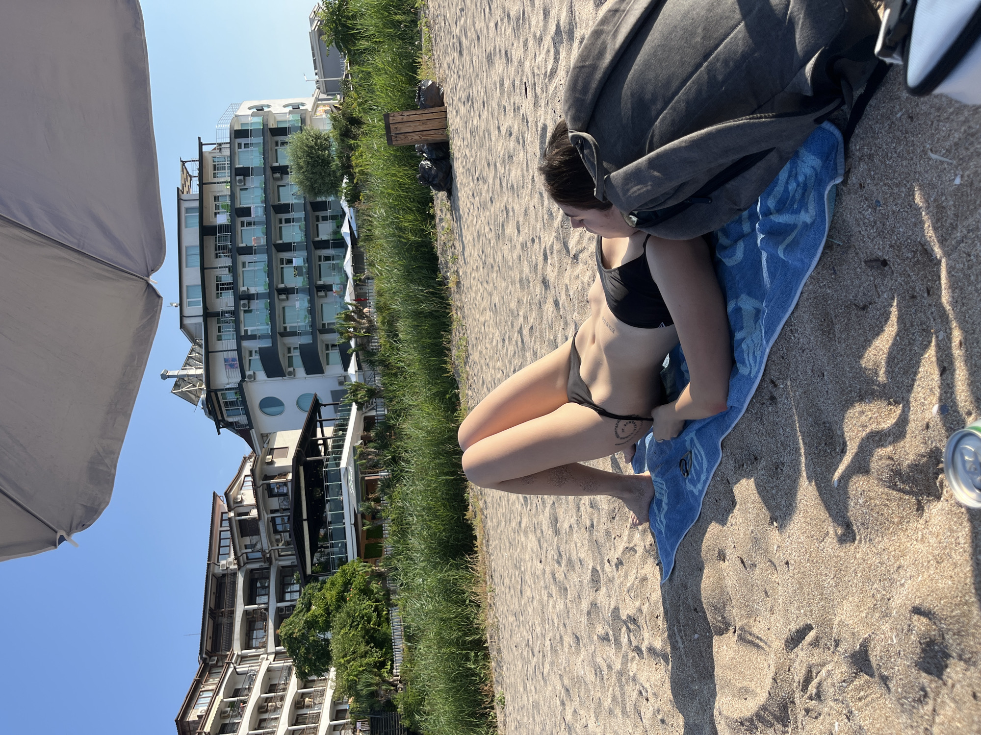 Afternoon at a rocky Black Sea beach in Lozenets, Bulgaria