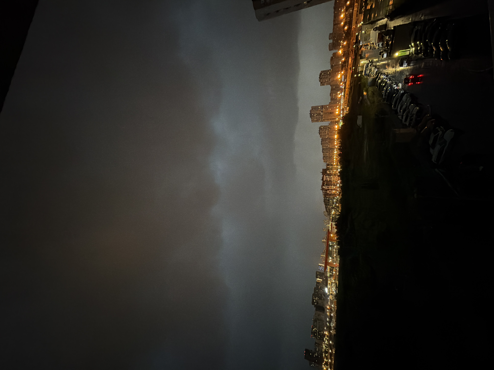 Stormy Yekaterinburg night sky, lightning and a quiet moment indoors