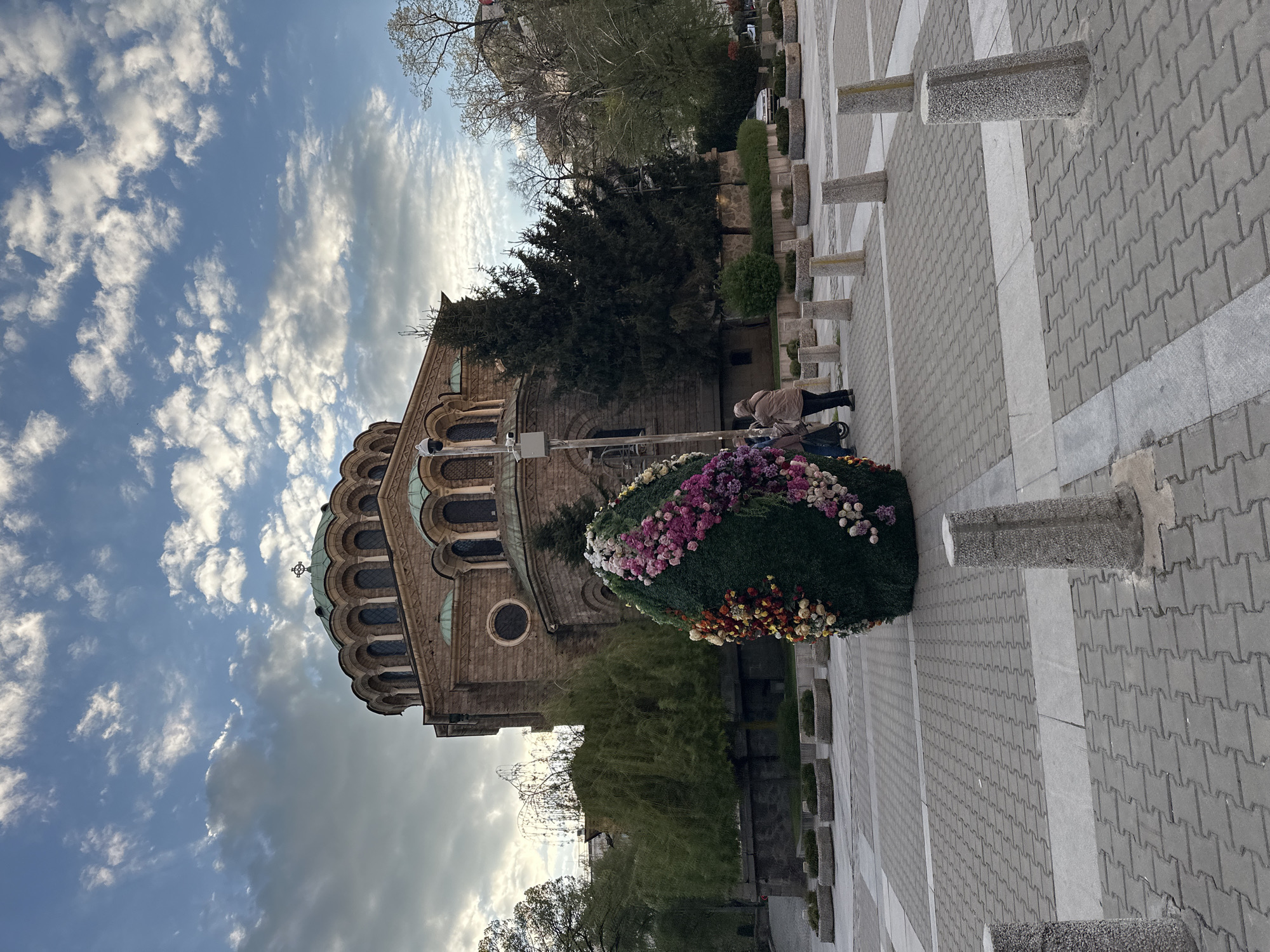 Tourist documents 10-minute walking tour through central Sofia landmarks