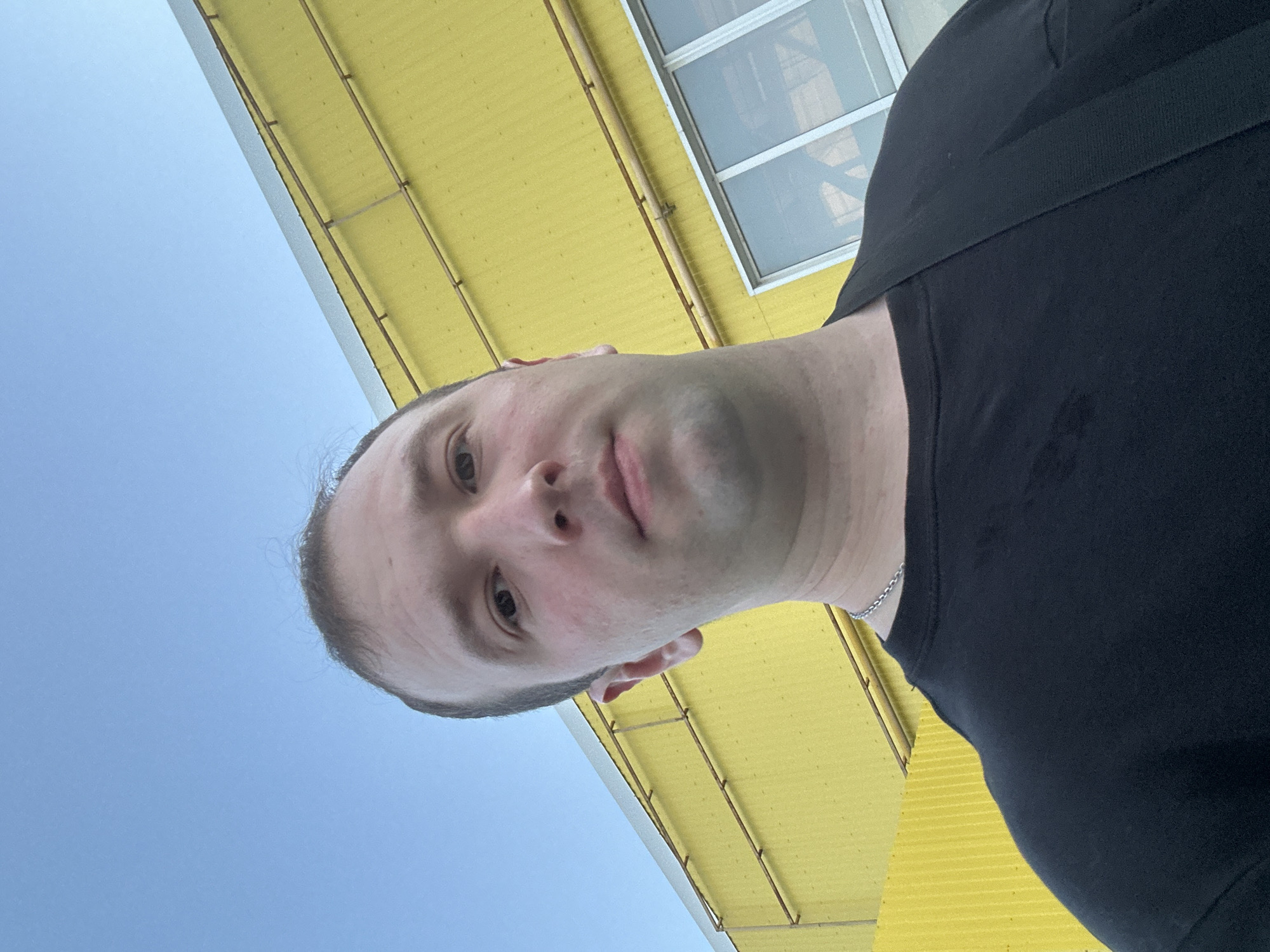 Man takes selfies in car in Chaikovsky, Russia