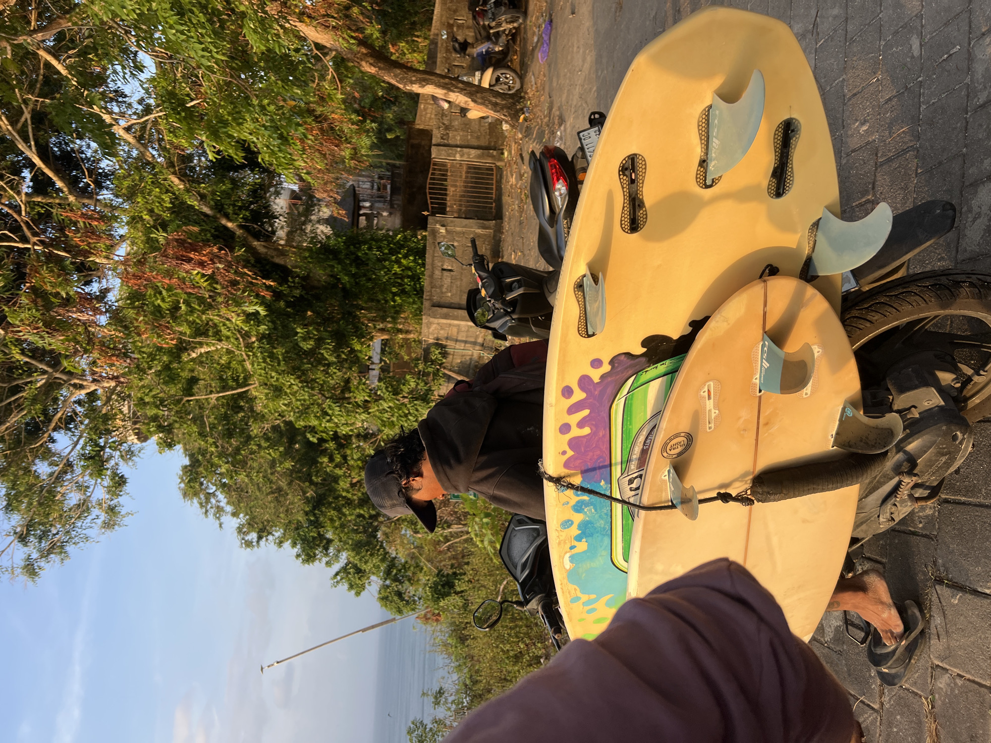 Surfboards, scooters, and a Bali sunset in Kuta Selatan