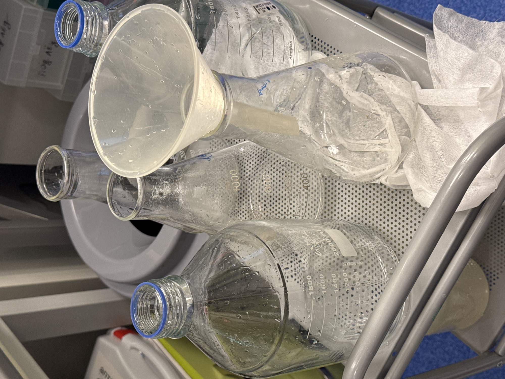 Moscow lab worker documents routine morning activities, equipment