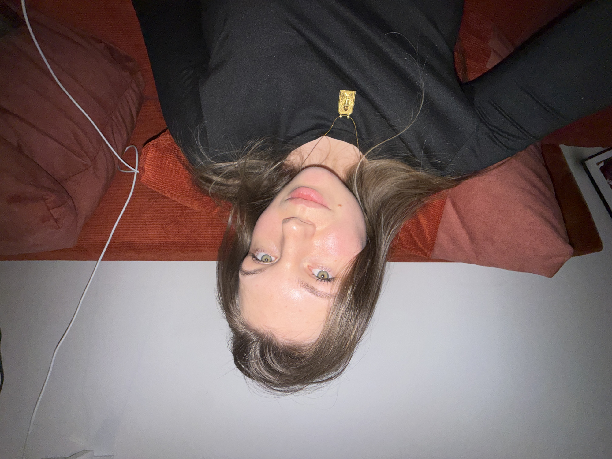 Woman rests while video editing documented in Belgrade suburb