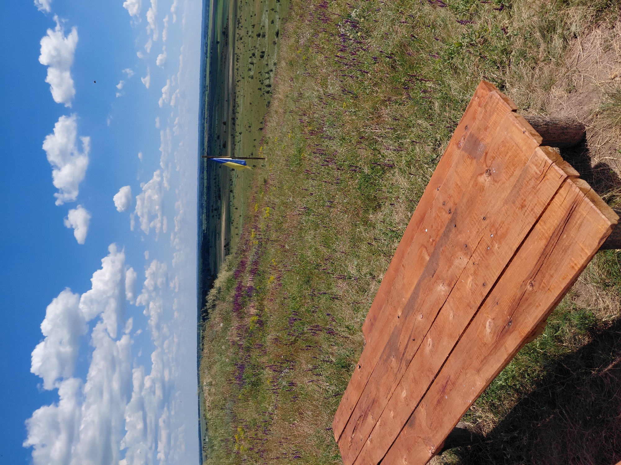 Ukrainian hilltop meadow documented during peaceful morning visit