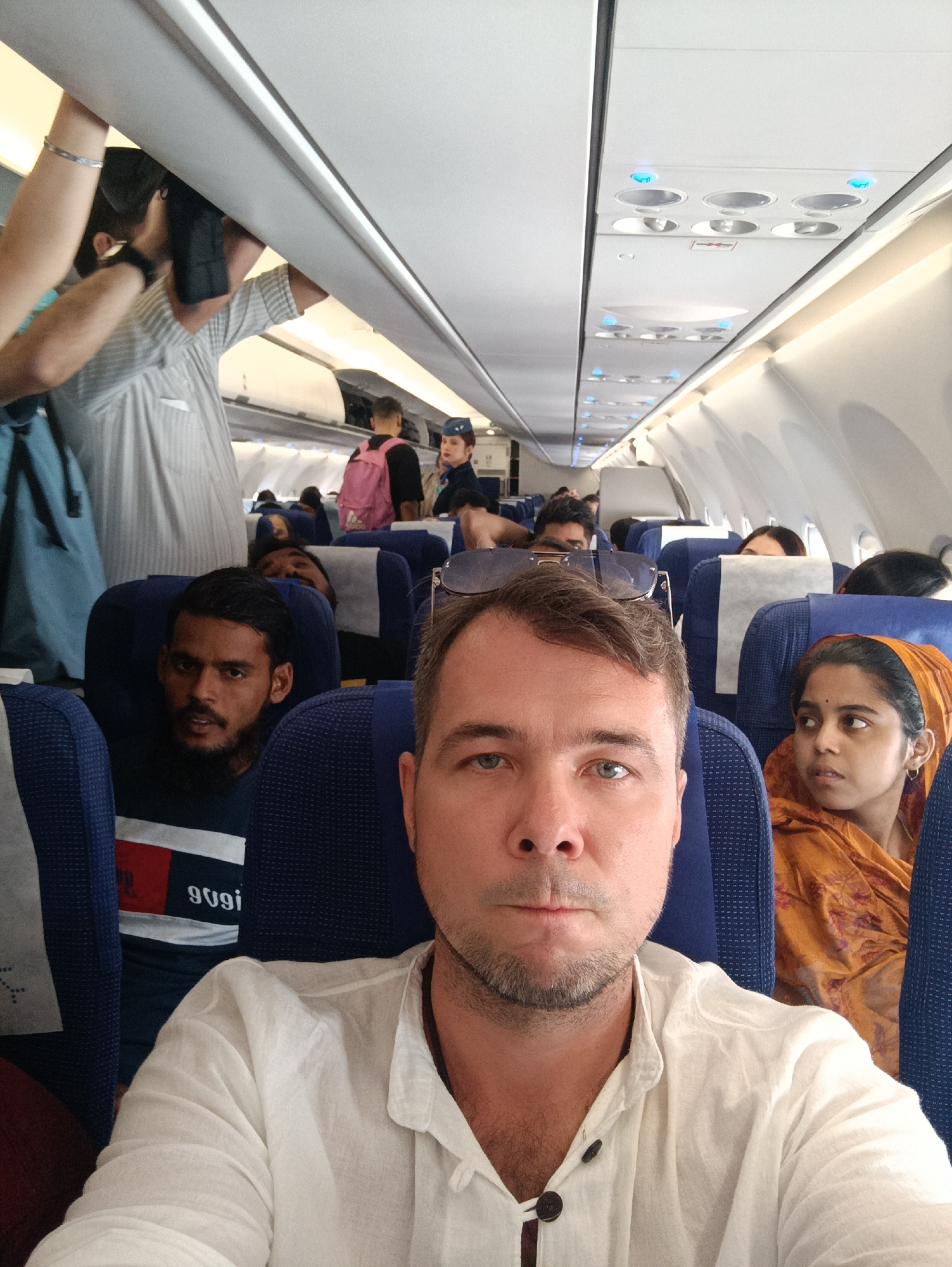 Passengers board aircraft at Bengaluru airport early morning