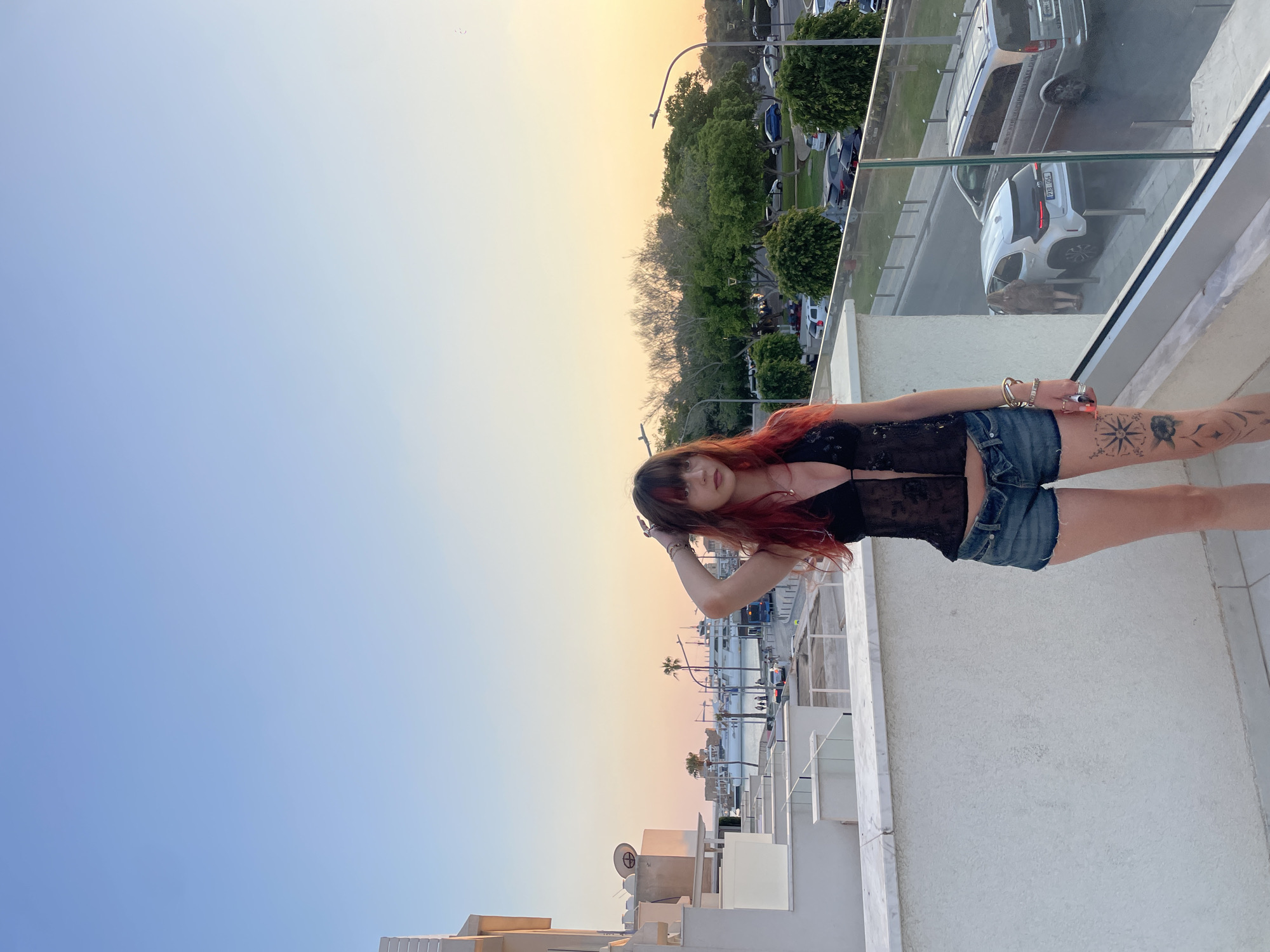 Paphos harbor at golden hour, balcony views over the marina
