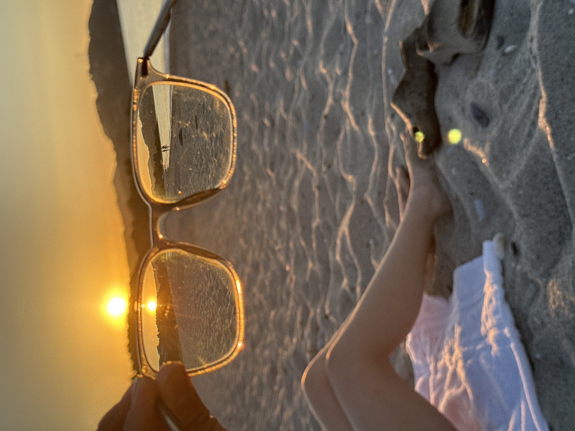 Sunset beach scenes and eyewear content from Kassandra, Greece