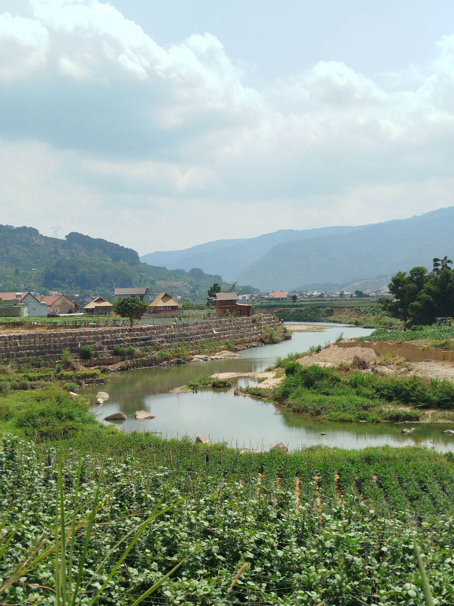 Rural river landscape documented in Diom A, Vietnam