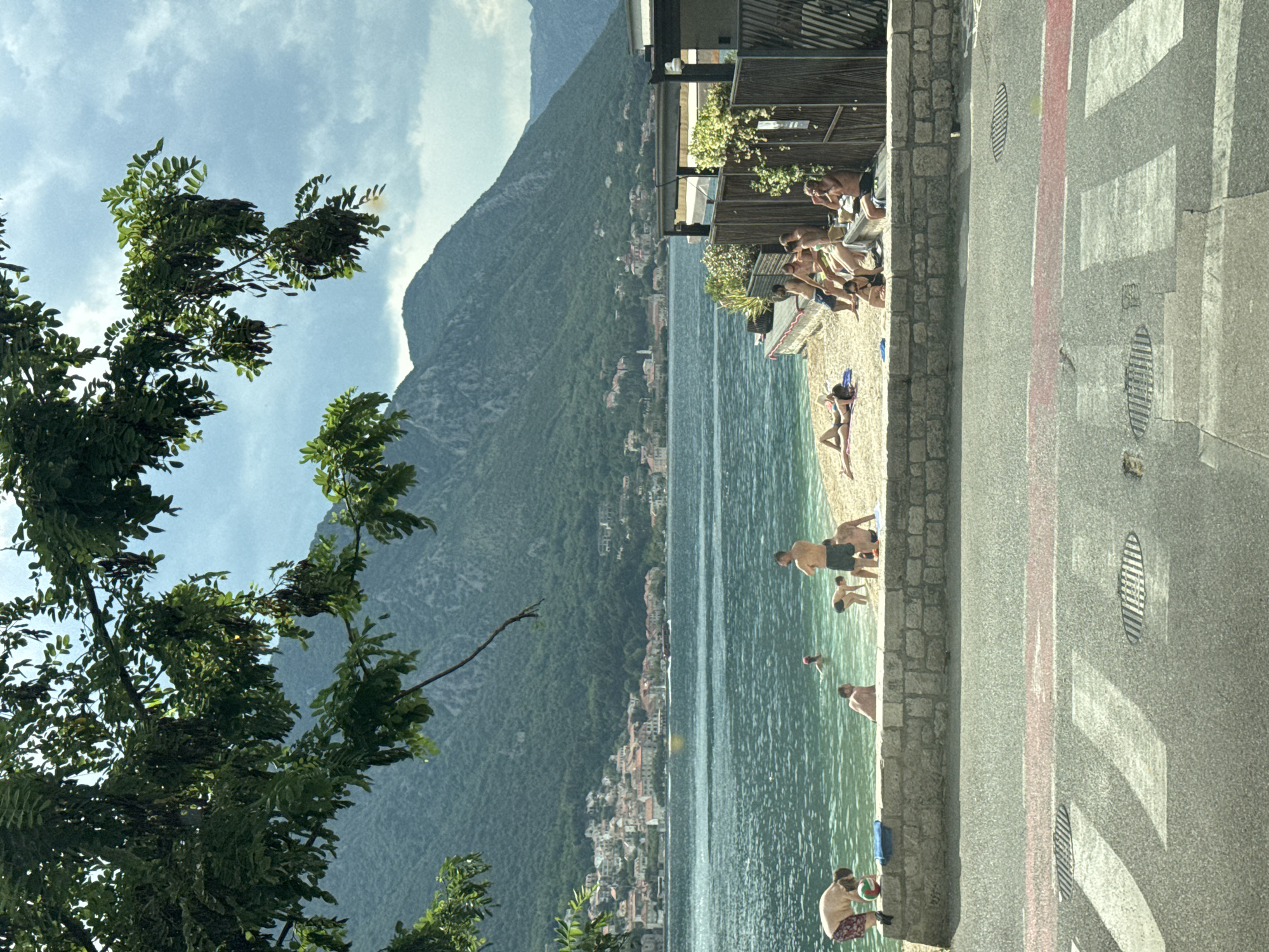 Beach activity observed in Dobrota, Montenegro