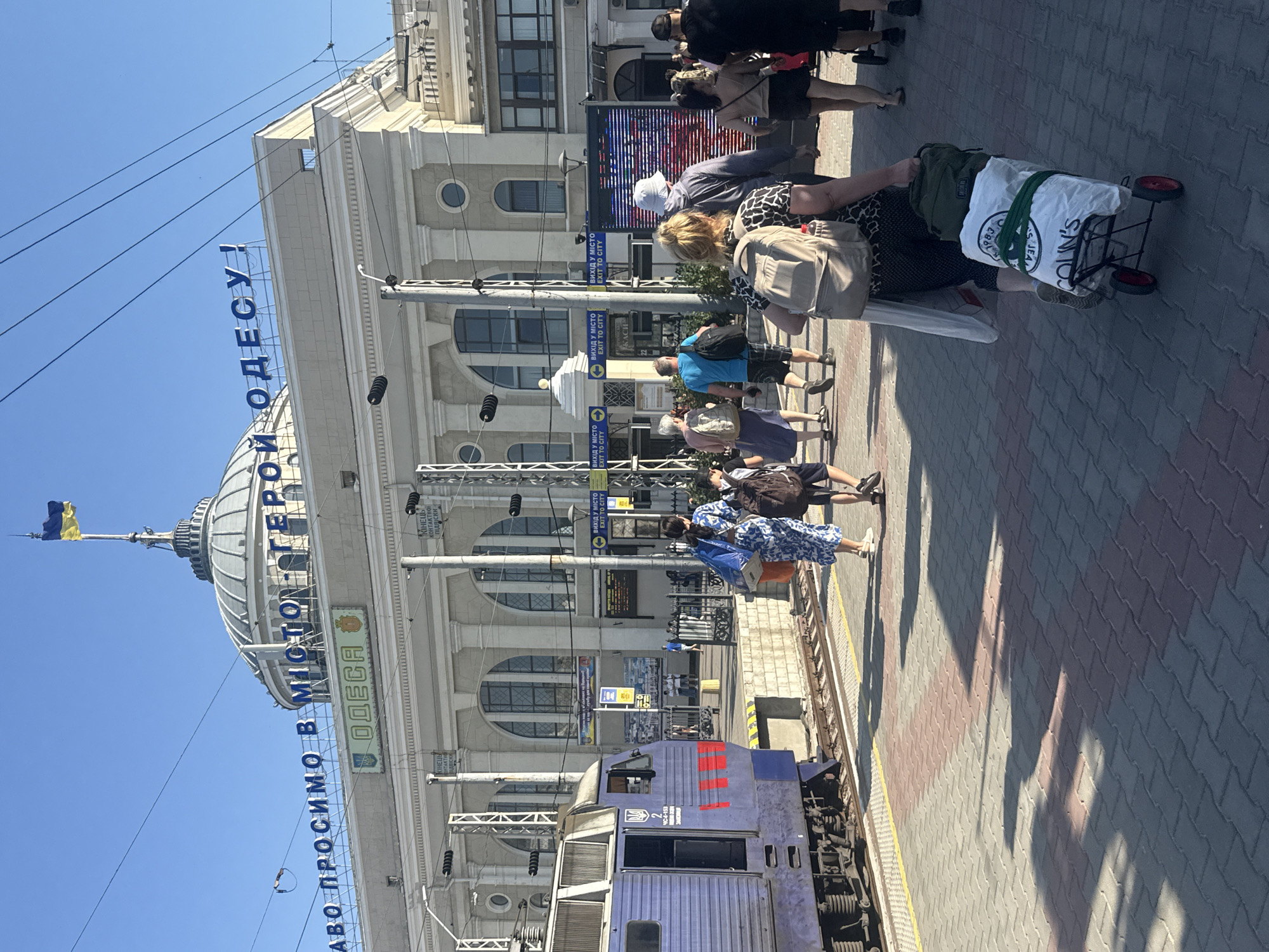 Morning activity at Odesa's main railway station